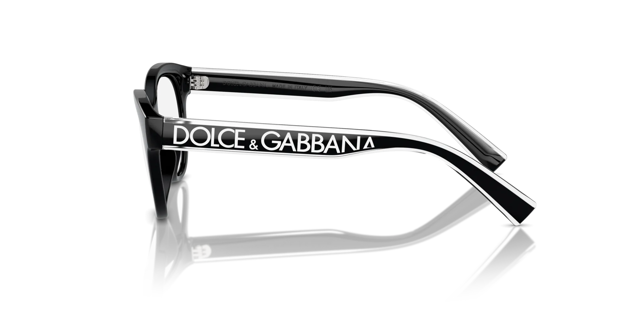 Dolce & Gabbana DX5003 501 Montature da vista Iniettato Nero Trasparente Pantos Normale - immagine 4