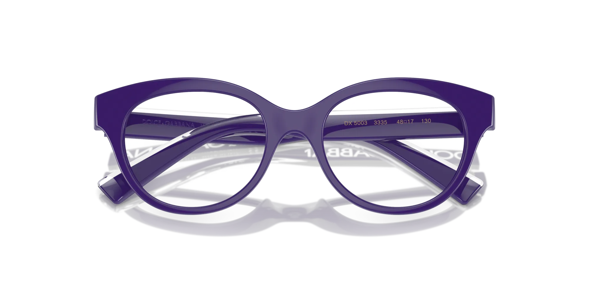 Dolce & Gabbana DX5003 3335 Montature da vista Iniettato Viola Trasparente Pantos Normale - immagine 2