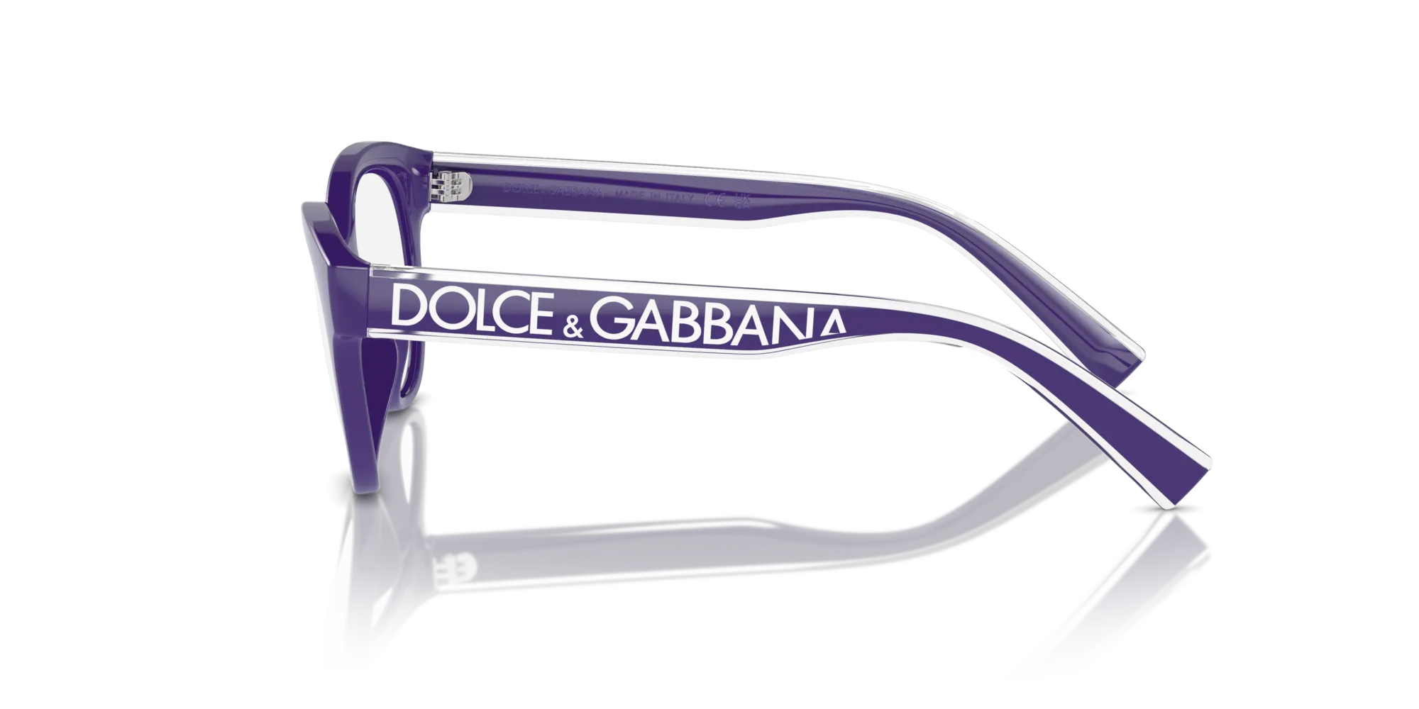 Dolce & Gabbana DX5003 3335 Montature da vista Iniettato Viola Trasparente Pantos Normale - immagine 4