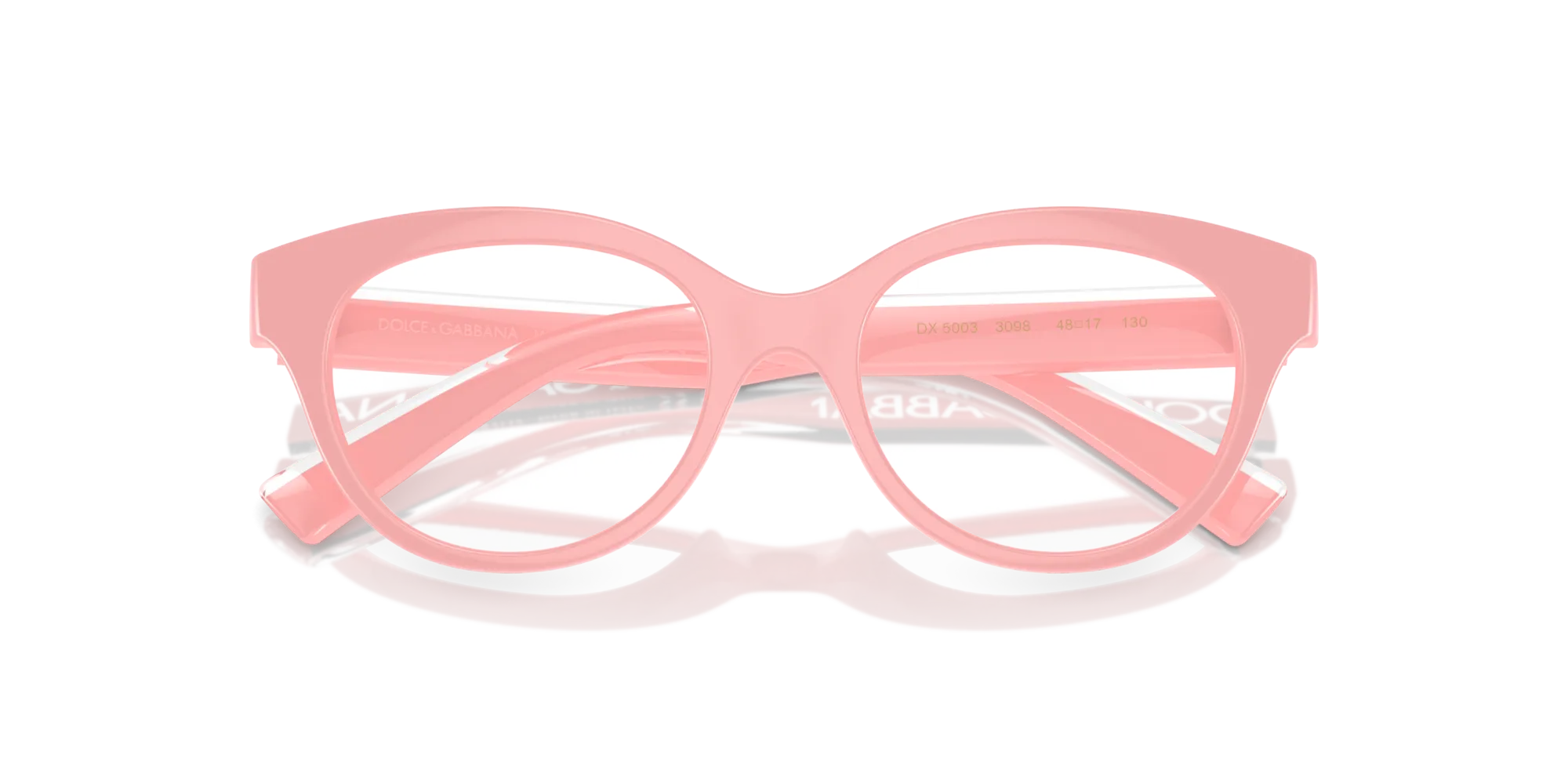 Dolce & Gabbana DX5003 3098 Montature da vista Iniettato Rosa Pantos Normale - immagine 2