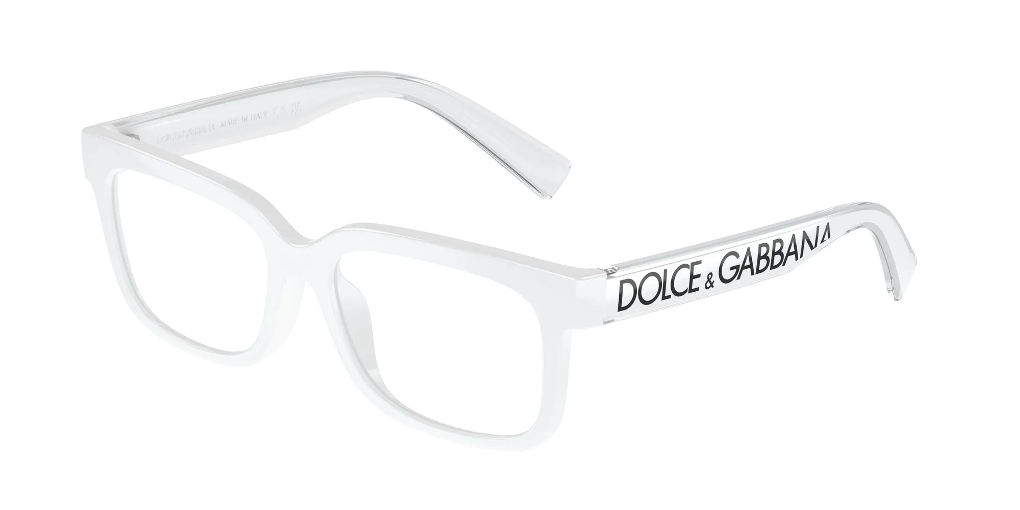 Dolce & Gabbana DX5002 3312 Montature da vista bambino Iniettato Bianco Trasparente Squadrata Normale - immagine 1