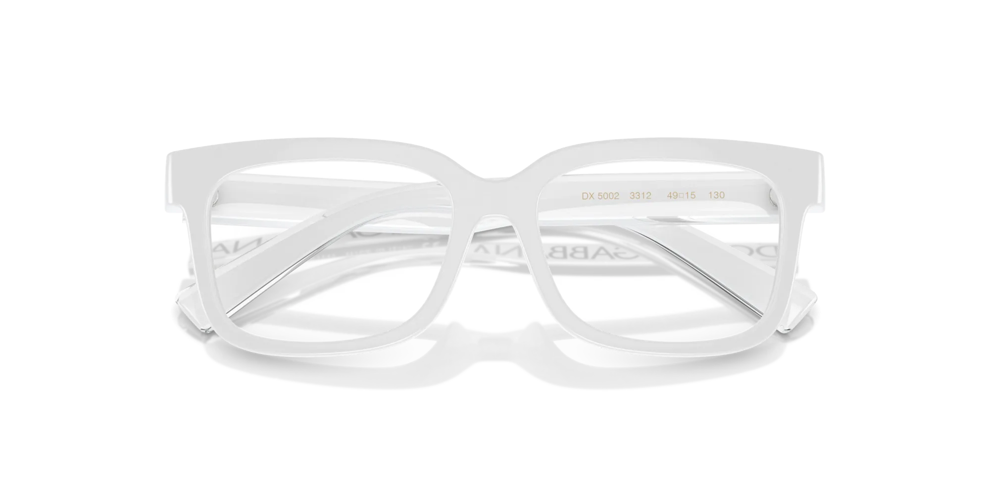 Dolce & Gabbana DX5002 3312 Montature da vista bambino Iniettato Bianco Trasparente Squadrata Normale - immagine 2