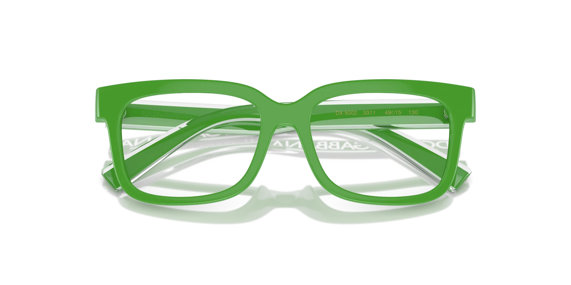 Dolce & Gabbana DX5002 3311 Montature da vista bambino Iniettato Verde Trasparente Squadrata Normale - immagine 2