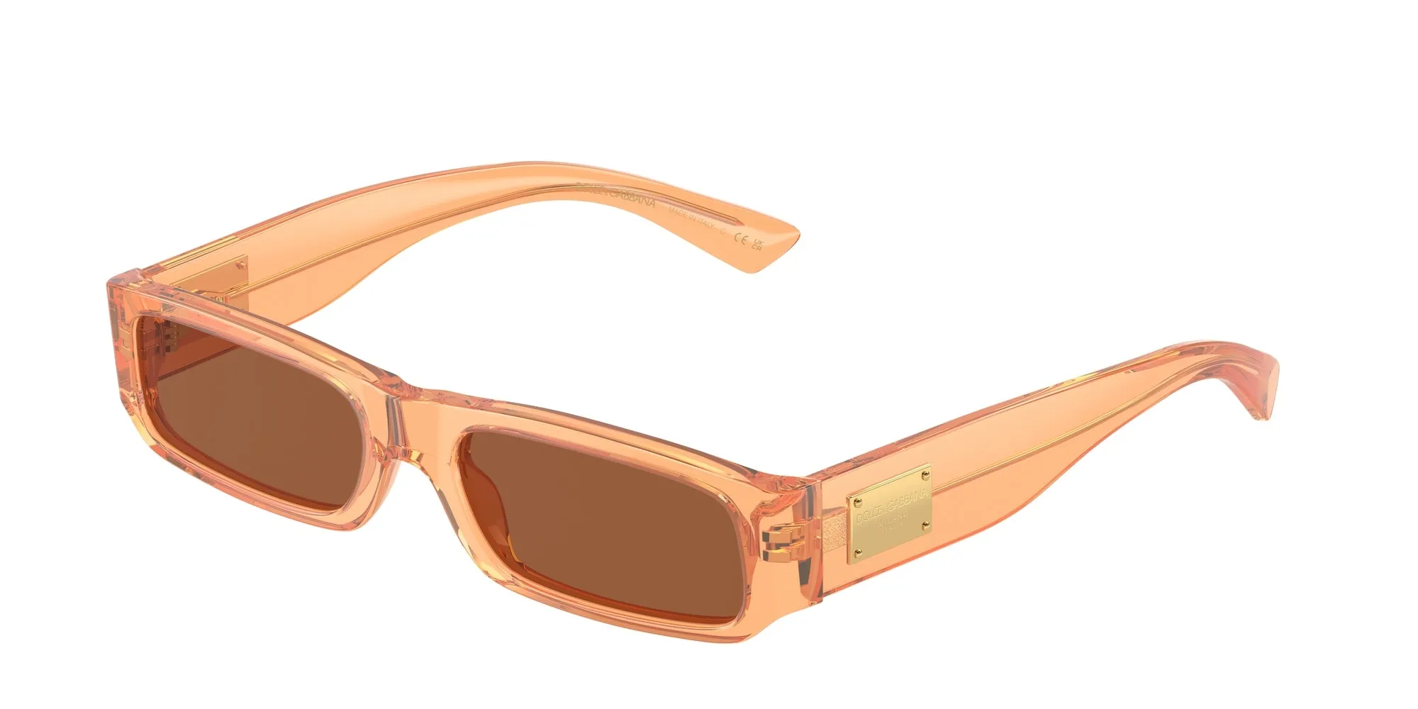 Dolce & Gabbana DX4005 344273 Occhiali da sole Acetato Arancione Marrone Squadrata Normale - immagine 1