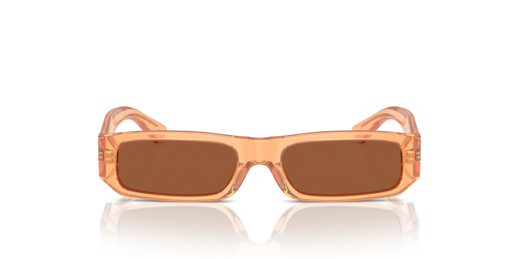 Dolce & Gabbana DX4005 344273 Occhiali da sole Acetato Arancione Marrone Squadrata Normale - immagine 3