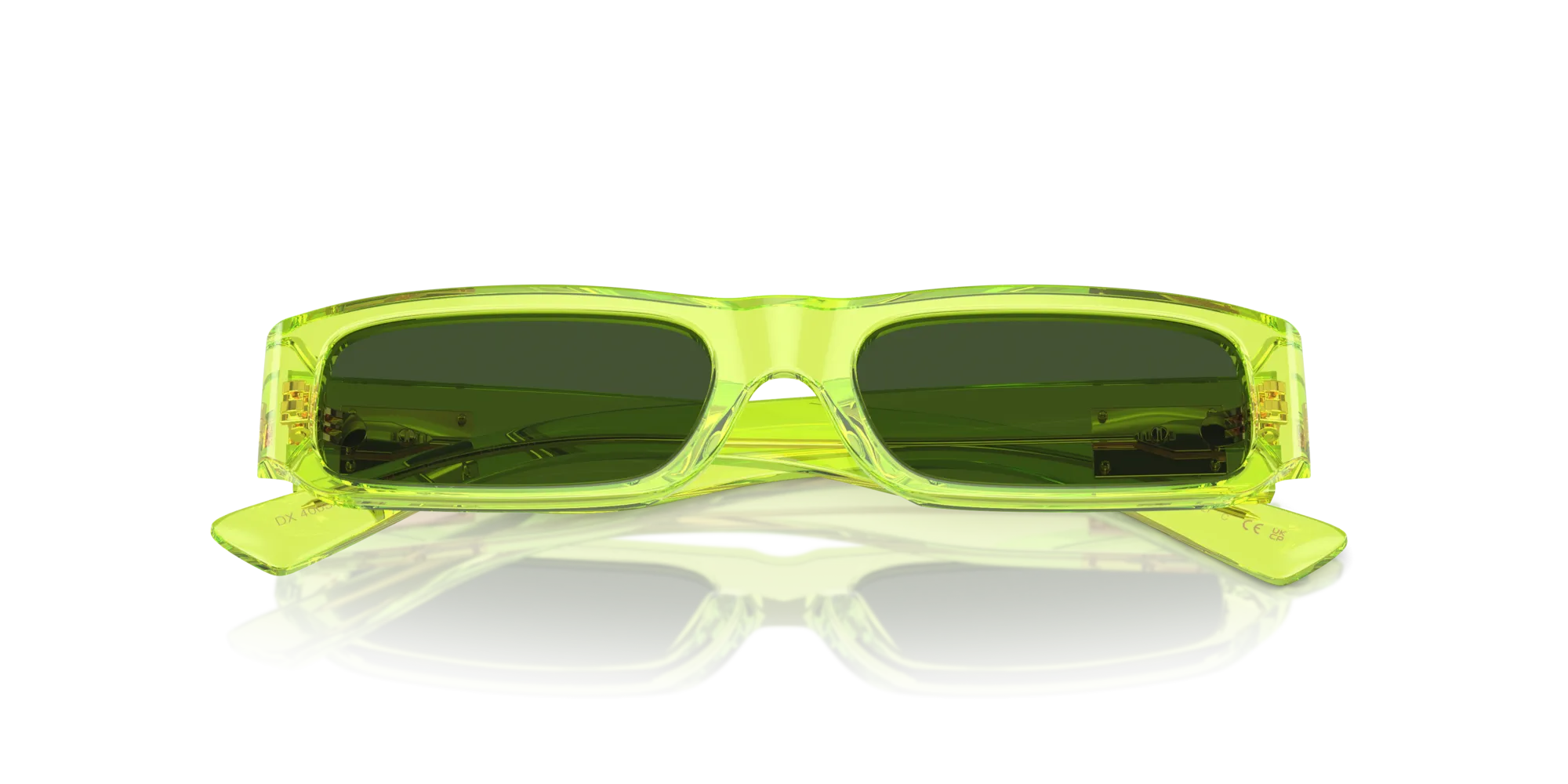Dolce & Gabbana DX4005 344171 Occhiali da sole Acetato Verde Verde Squadrata Normale - immagine 2