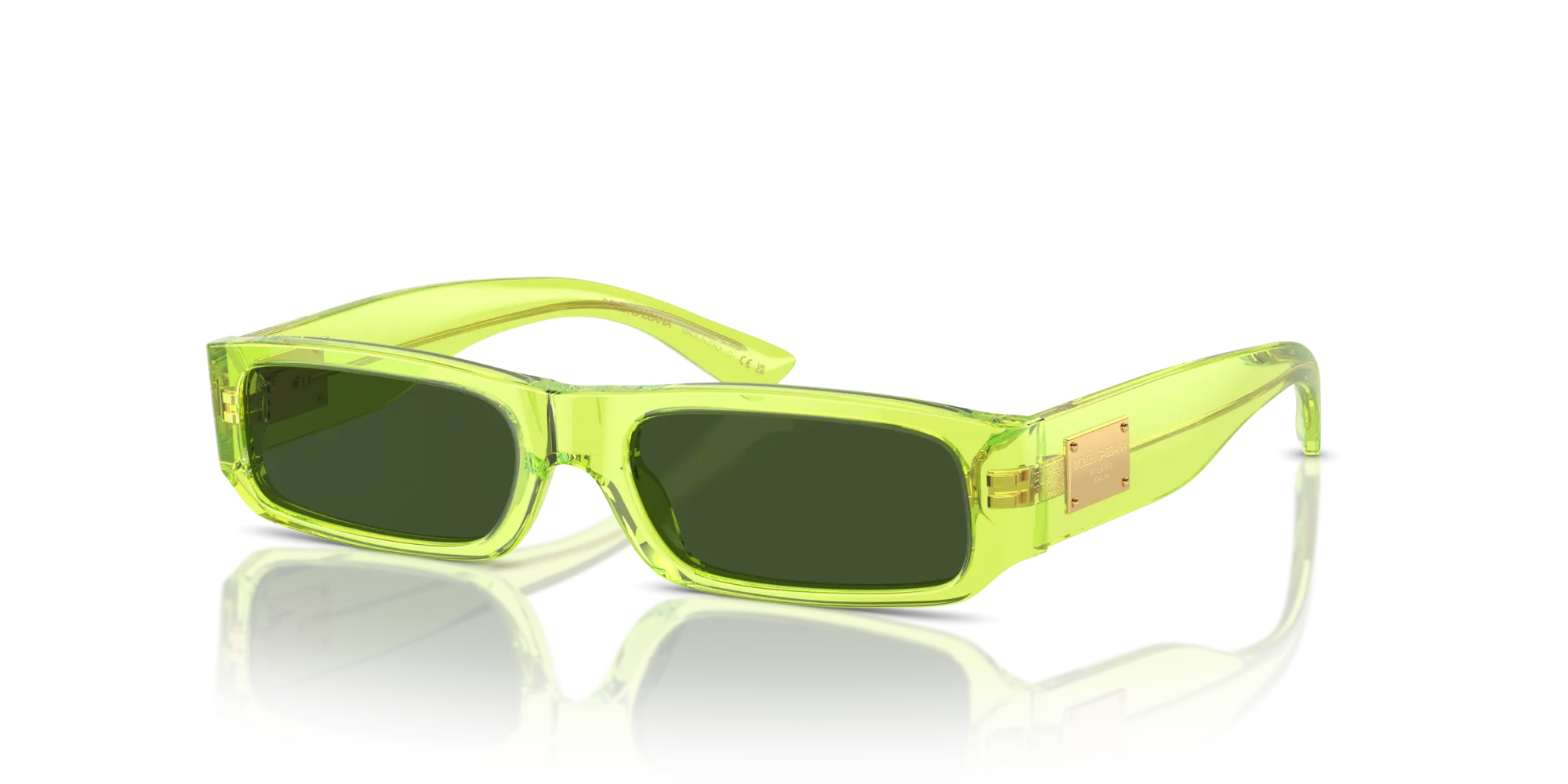 Dolce & Gabbana DX4005 344171 Occhiali da sole Acetato Verde Verde Squadrata Normale - immagine 4