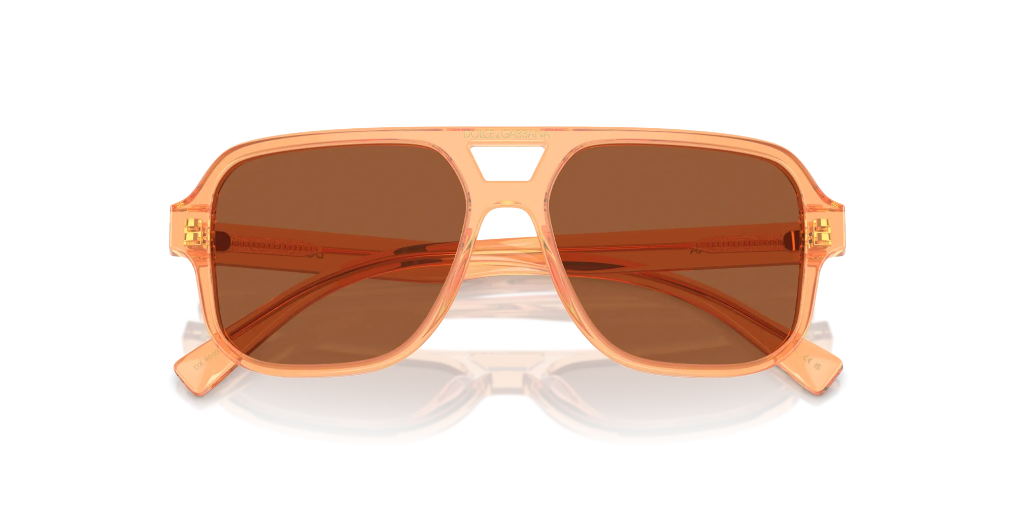 Dolce & Gabbana DX4003 344273 Occhiali da sole bambino Acetato Arancione Marrone Pilot Normale - immagine 2