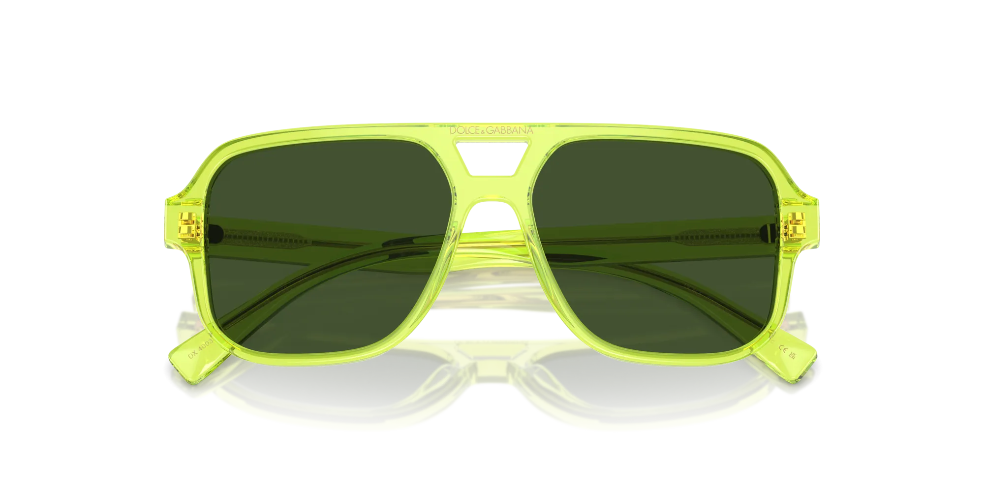 Dolce & Gabbana DX4003 344171 Occhiali da sole bambino Acetato Verde Verde Pilot Normale - immagine 2
