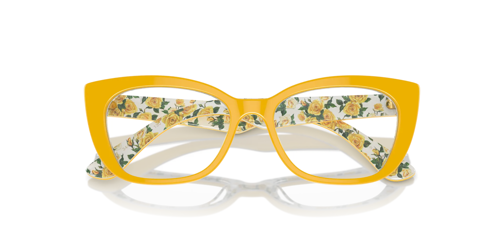 Dolce & Gabbana DX3357 3443 Montature da vista Acetato Giallo Cat Eye Normale - immagine 2