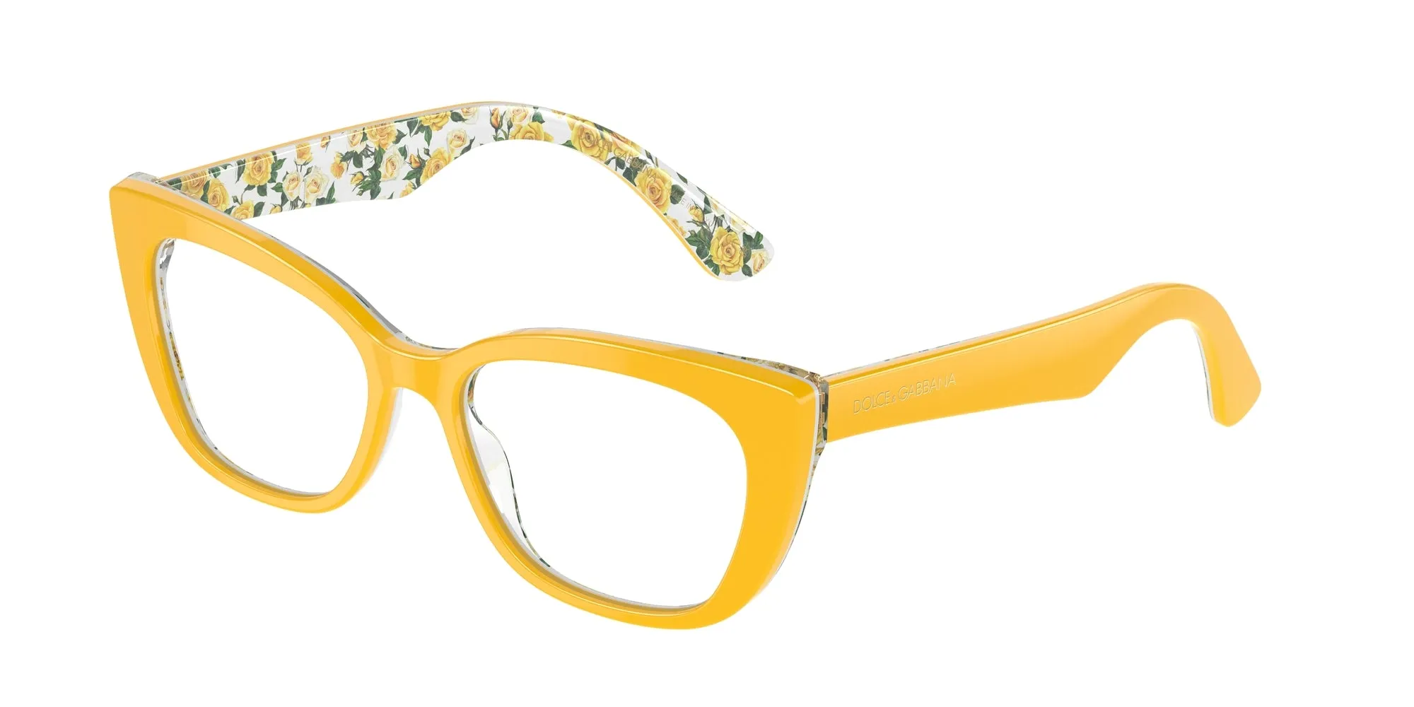 Dolce & Gabbana DX3357 3443 Montature da vista Acetato Giallo Cat Eye Normale - immagine 1