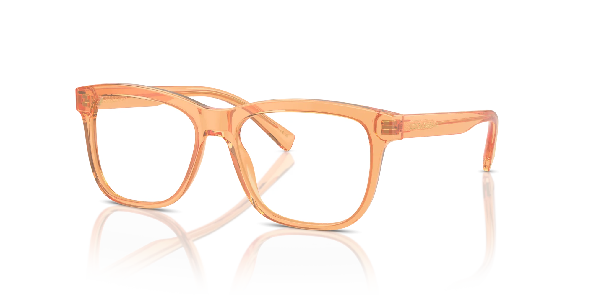 Dolce & Gabbana DX3356 3442 Montature da vista bambino Acetato Arancione Trasparente Squadrata Normale - immagine 4