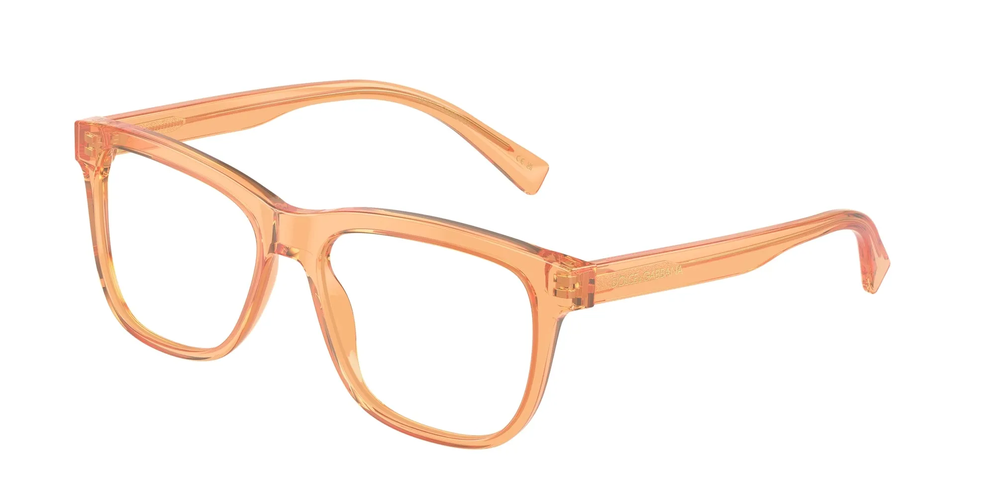 Dolce & Gabbana DX3356 3442 Montature da vista bambino Acetato Arancione Trasparente Squadrata Normale - immagine 1