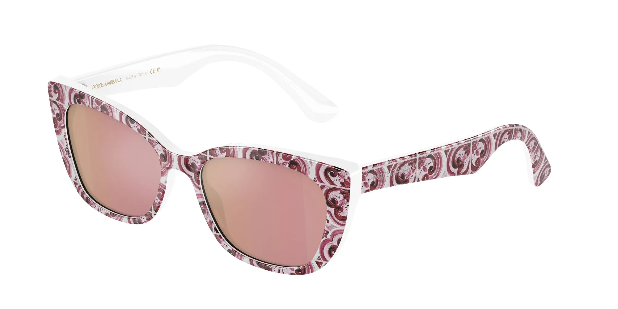 Dolce & Gabbana DX4427 3425E4 Occhiali da sole Acetato Multi-colore Rosa Cat Eye Specchiate - immagine 1