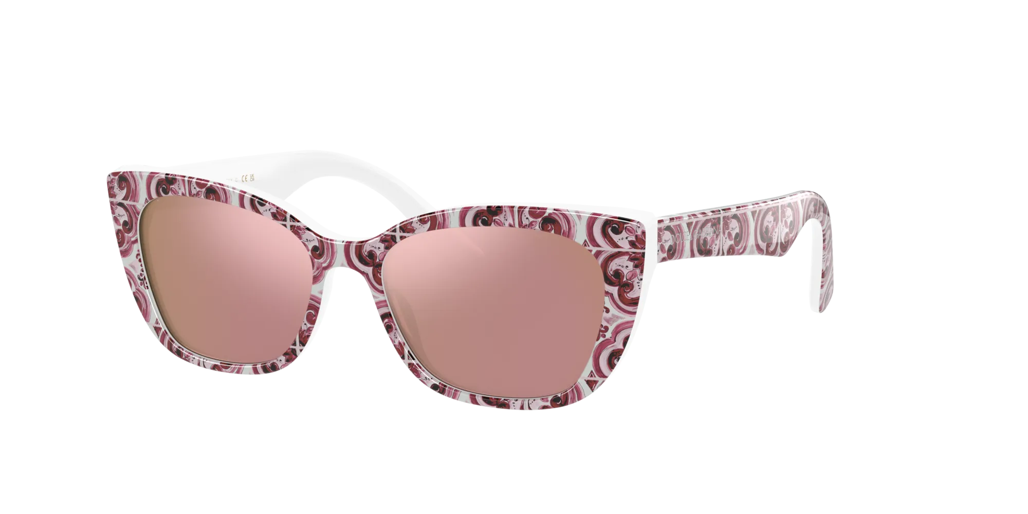 Dolce & Gabbana DX4427 3425E4 Occhiali da sole Acetato Multi-colore Rosa Cat Eye Specchiate - immagine 3