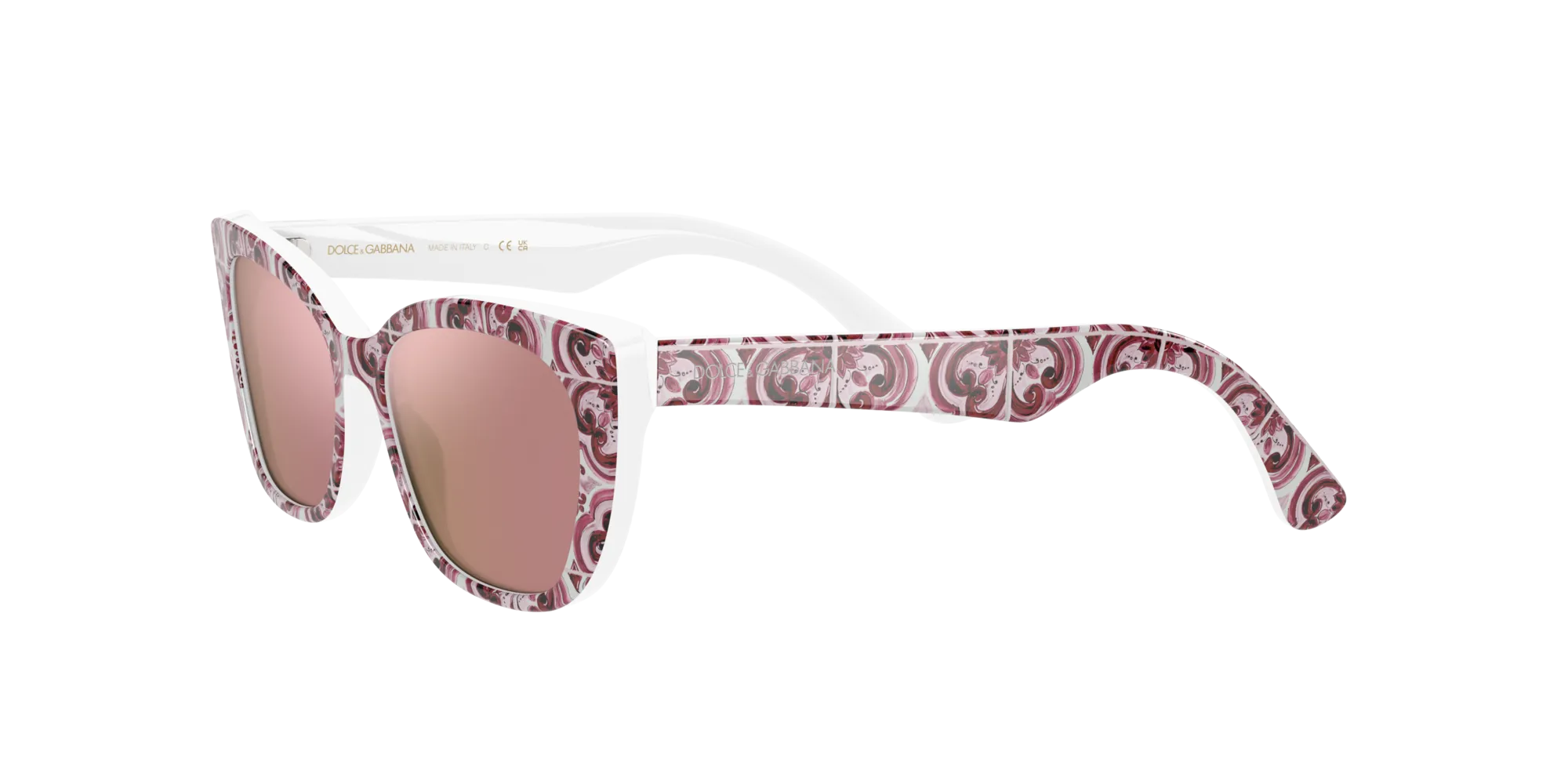 Dolce & Gabbana DX4427 3425E4 Occhiali da sole Acetato Multi-colore Rosa Cat Eye Specchiate - immagine 4