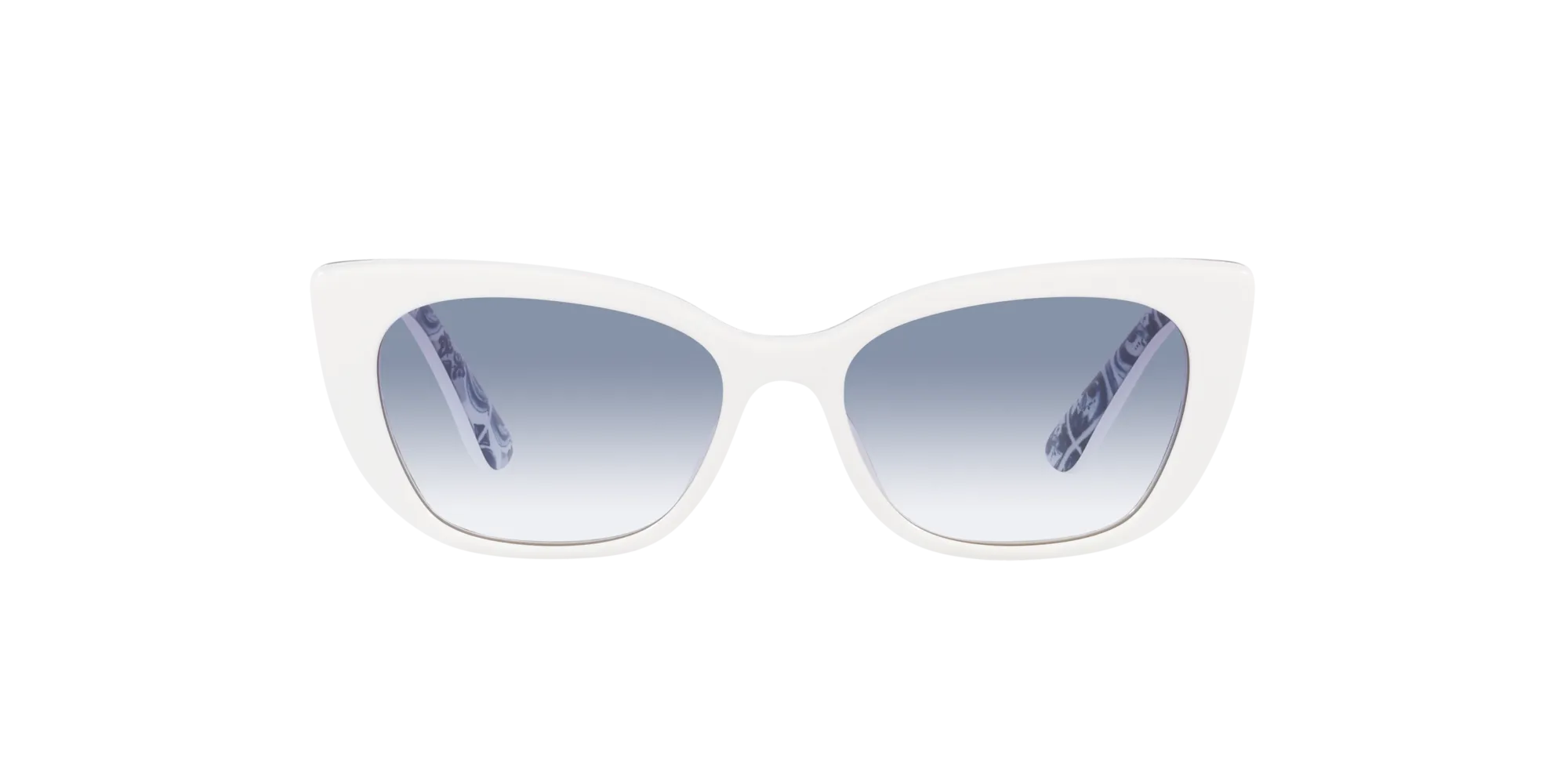 Dolce & Gabbana DX4427 337119 Occhiali da sole Acetato Bianco Blu Cat Eye Normale Sfumato - immagine 2