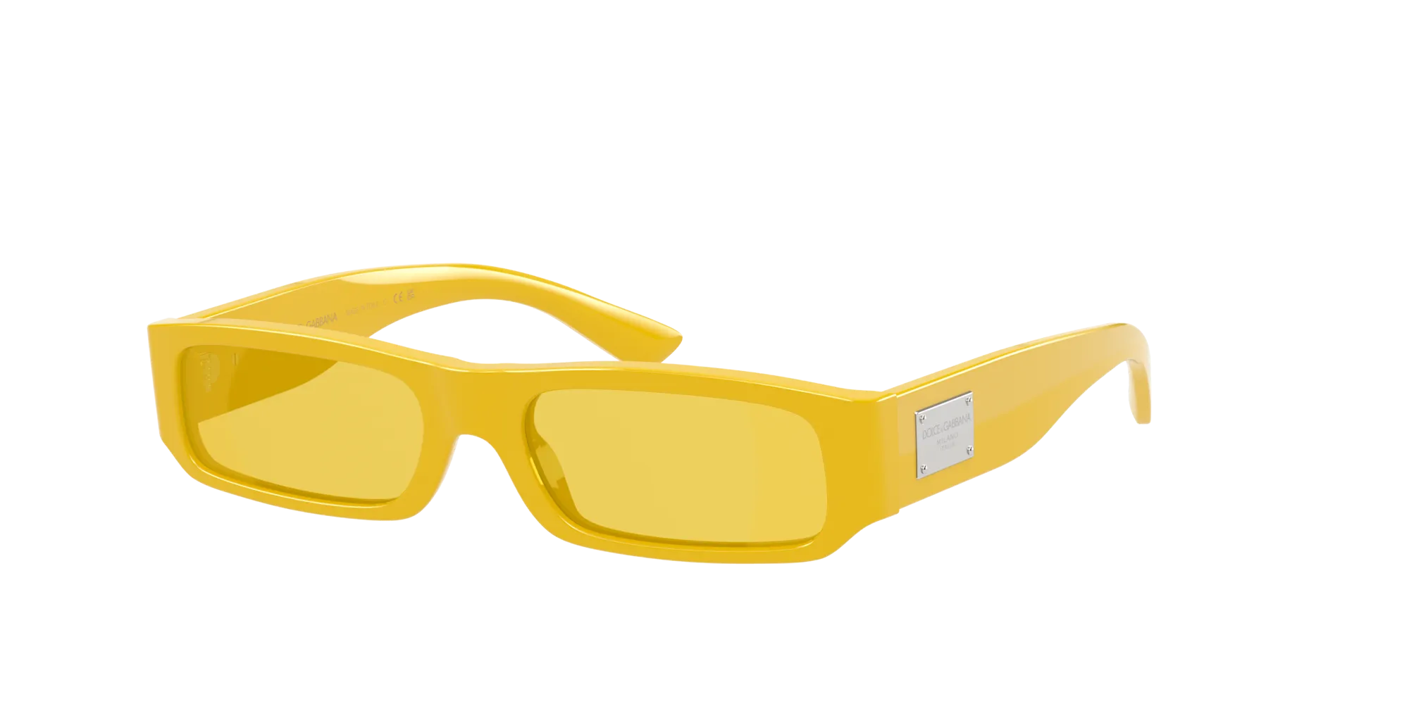 Dolce & Gabbana DX4005 3334C9 Occhiali da sole Acetato Giallo Giallo Squadrata Specchiate - immagine 3
