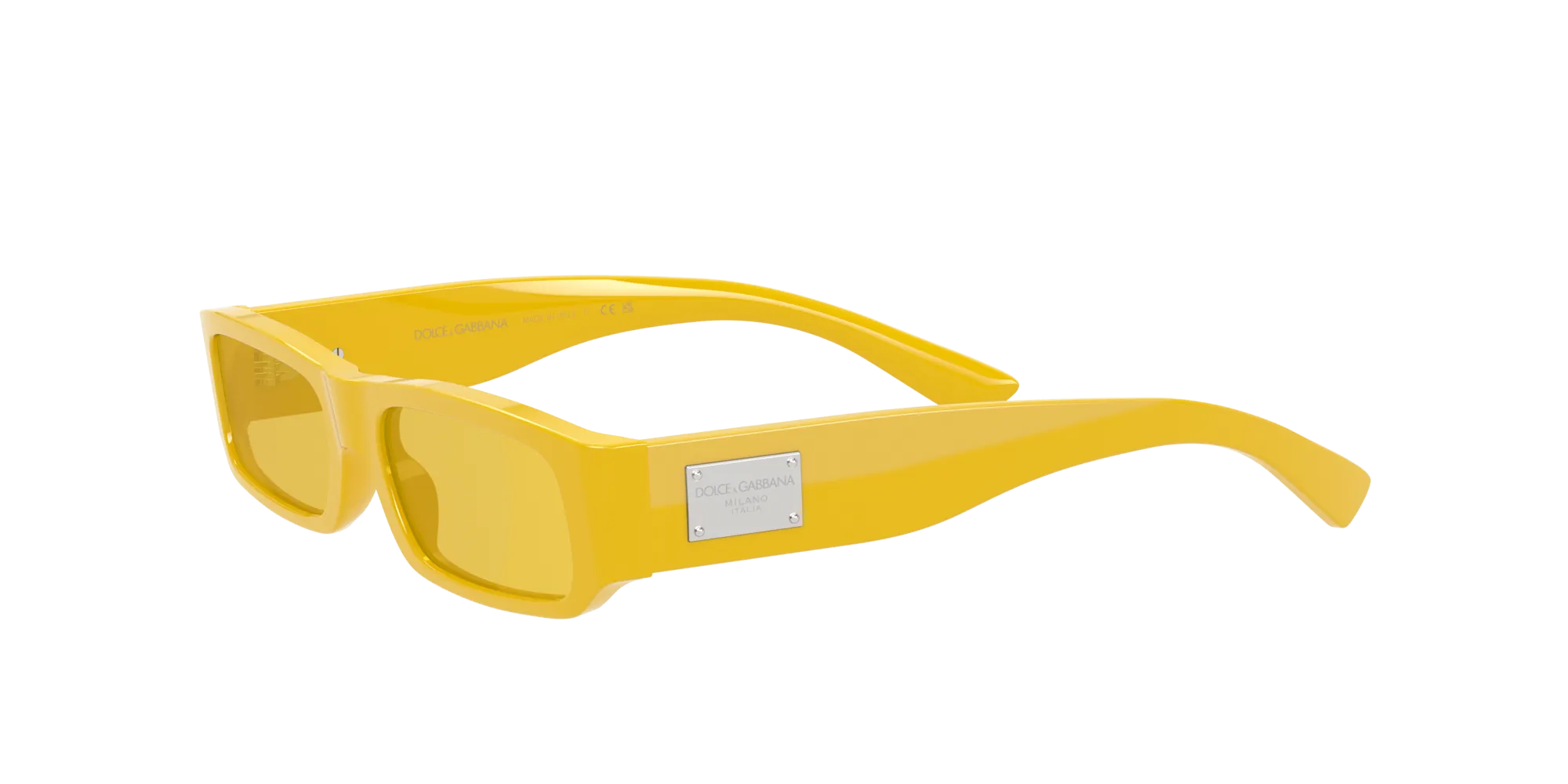 Dolce & Gabbana DX4005 3334C9 Occhiali da sole Acetato Giallo Giallo Squadrata Specchiate - immagine 4