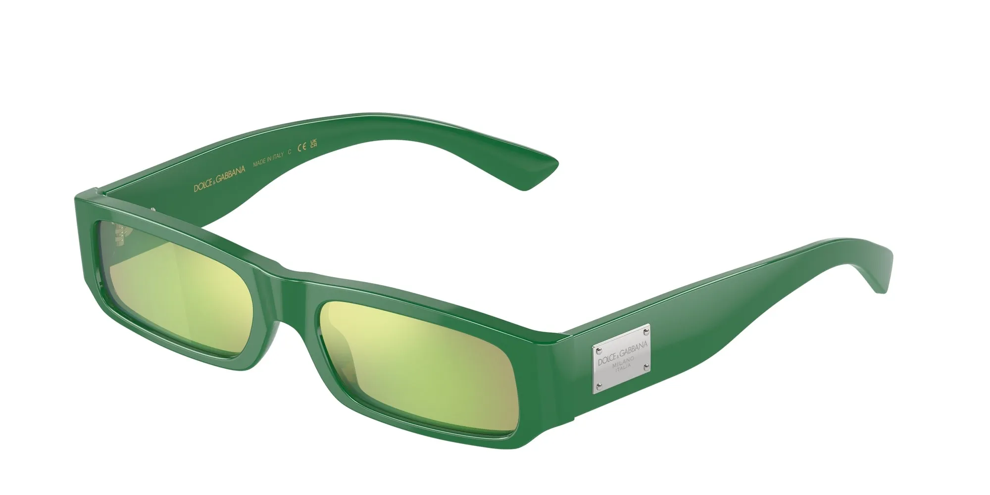 Dolce & Gabbana DX4005 33118N Occhiali da sole Acetato Verde Verde Squadrata Specchiate - immagine 1