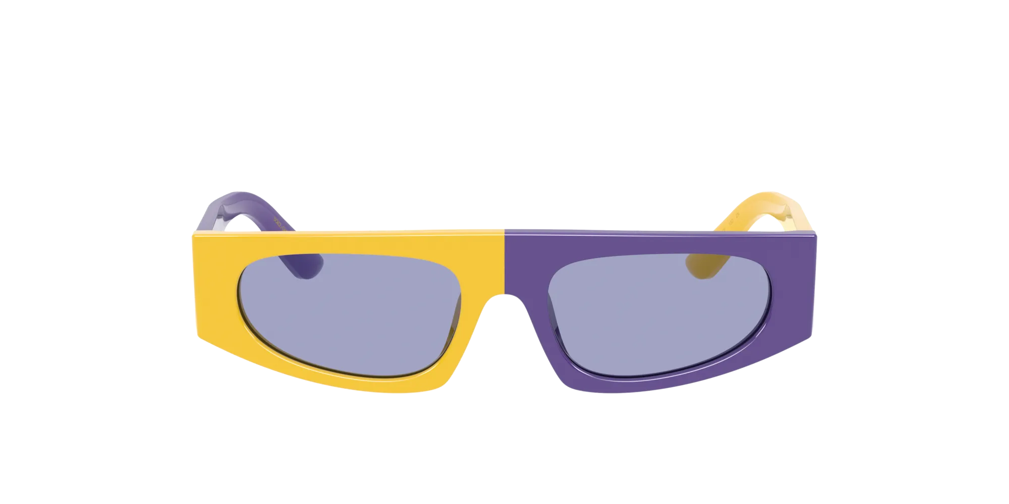 Dolce & Gabbana DX4004 34131A Occhiali da sole Acetato Giallo Viola Squadrata Normale - immagine 2