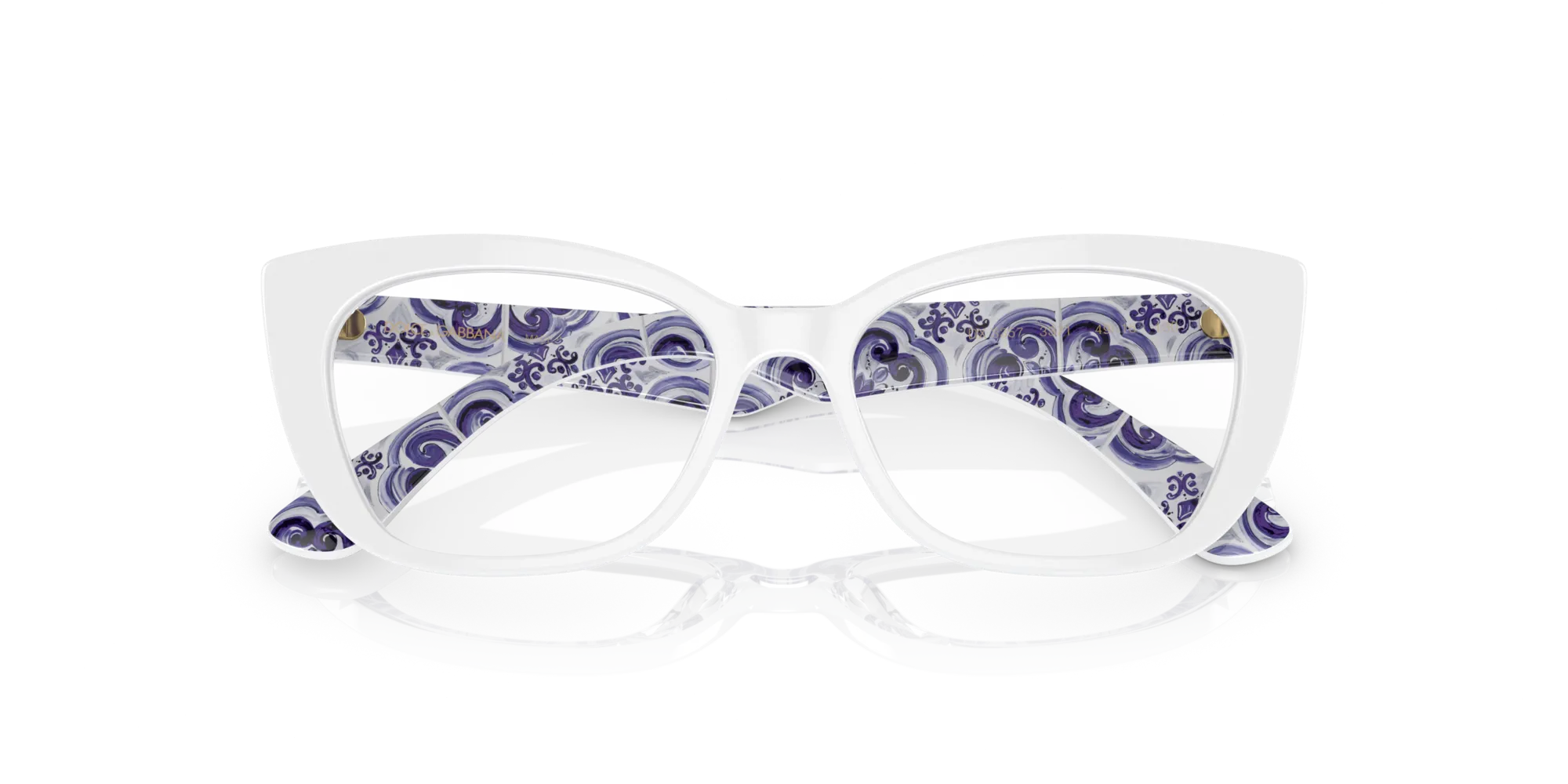 Dolce & Gabbana DX3357 3371 Montature da vista Acetato Bianco Trasparente Cat Eye Normale - immagine 2