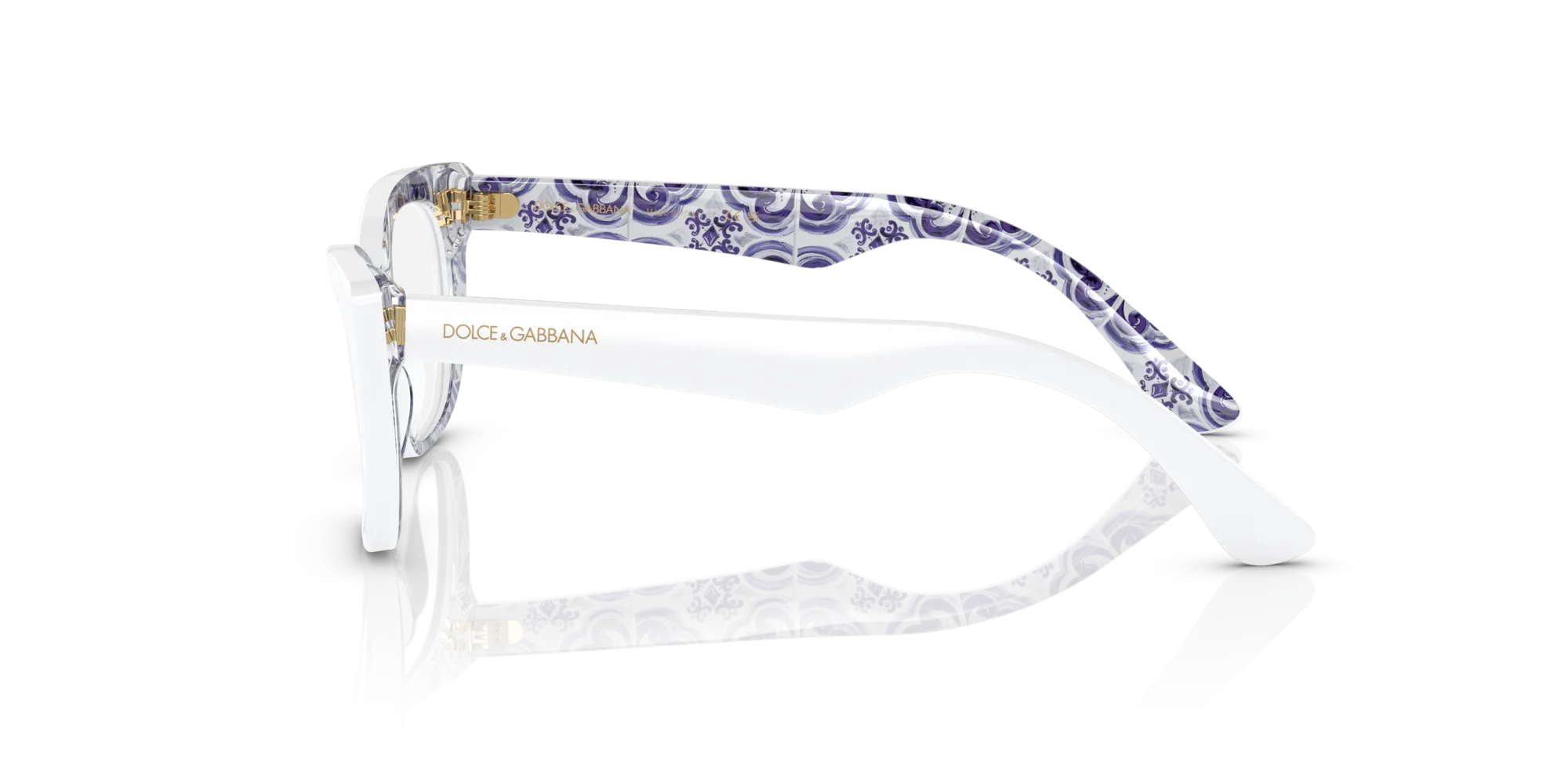 Dolce & Gabbana DX3357 3371 Montature da vista Acetato Bianco Trasparente Cat Eye Normale - immagine 4