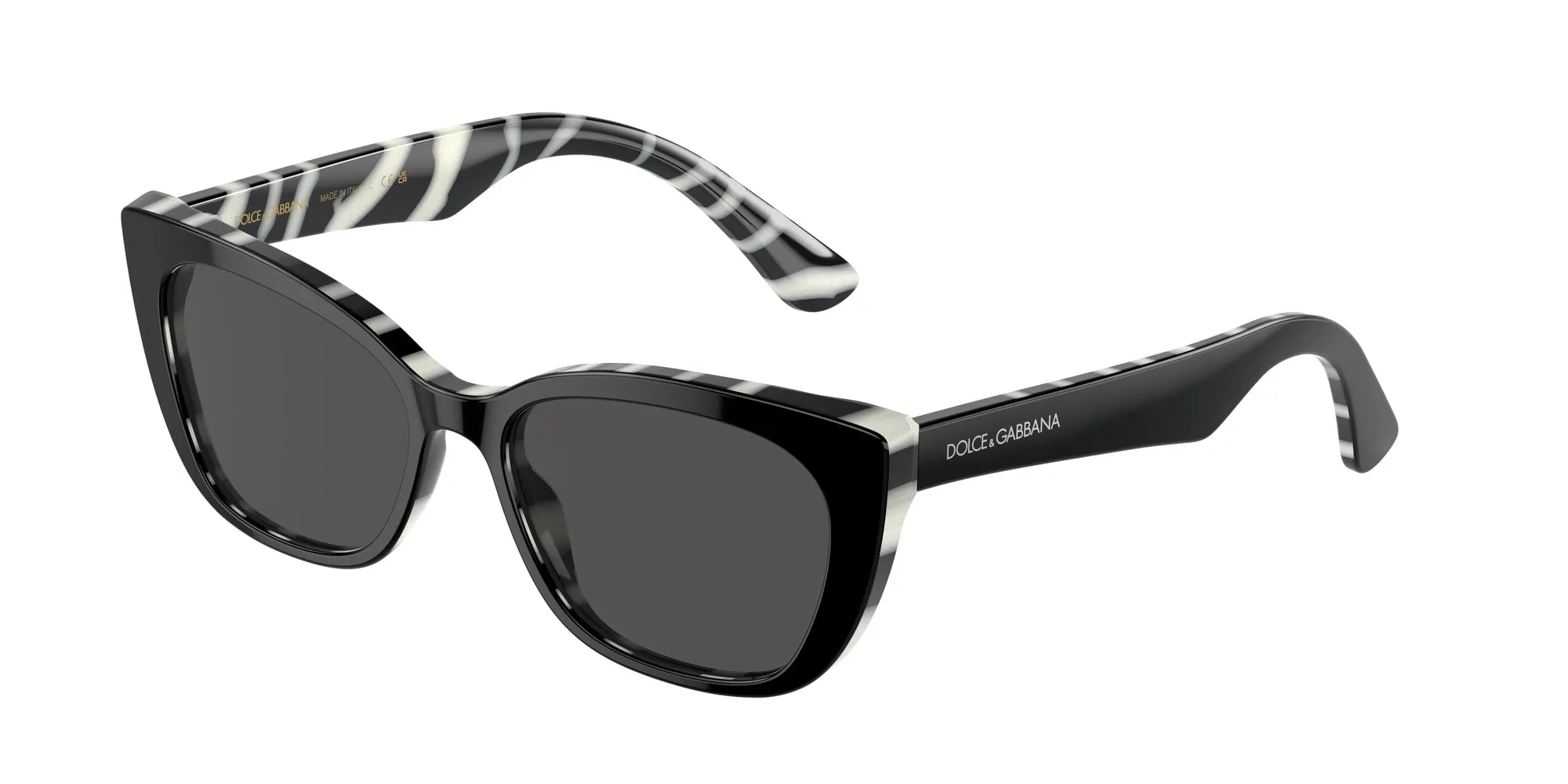 Dolce & Gabbana DX4427 337287 Occhiali da sole Acetato Nero Grigio Cat Eye Normale - immagine 1