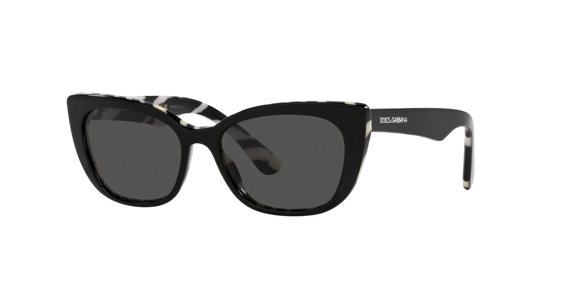 Dolce & Gabbana DX4427 337287 Occhiali da sole Acetato Nero Grigio Cat Eye Normale - immagine 3
