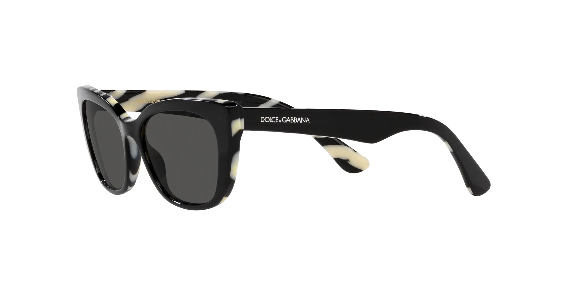 Dolce & Gabbana DX4427 337287 Occhiali da sole Acetato Nero Grigio Cat Eye Normale - immagine 4