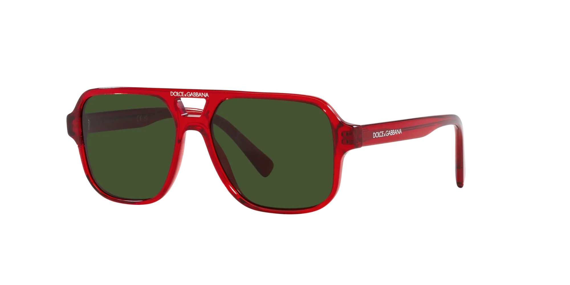 Dolce & Gabbana DX4003 340971 Occhiali da sole Acetato Rosso Verde Pilot Normale - immagine 3