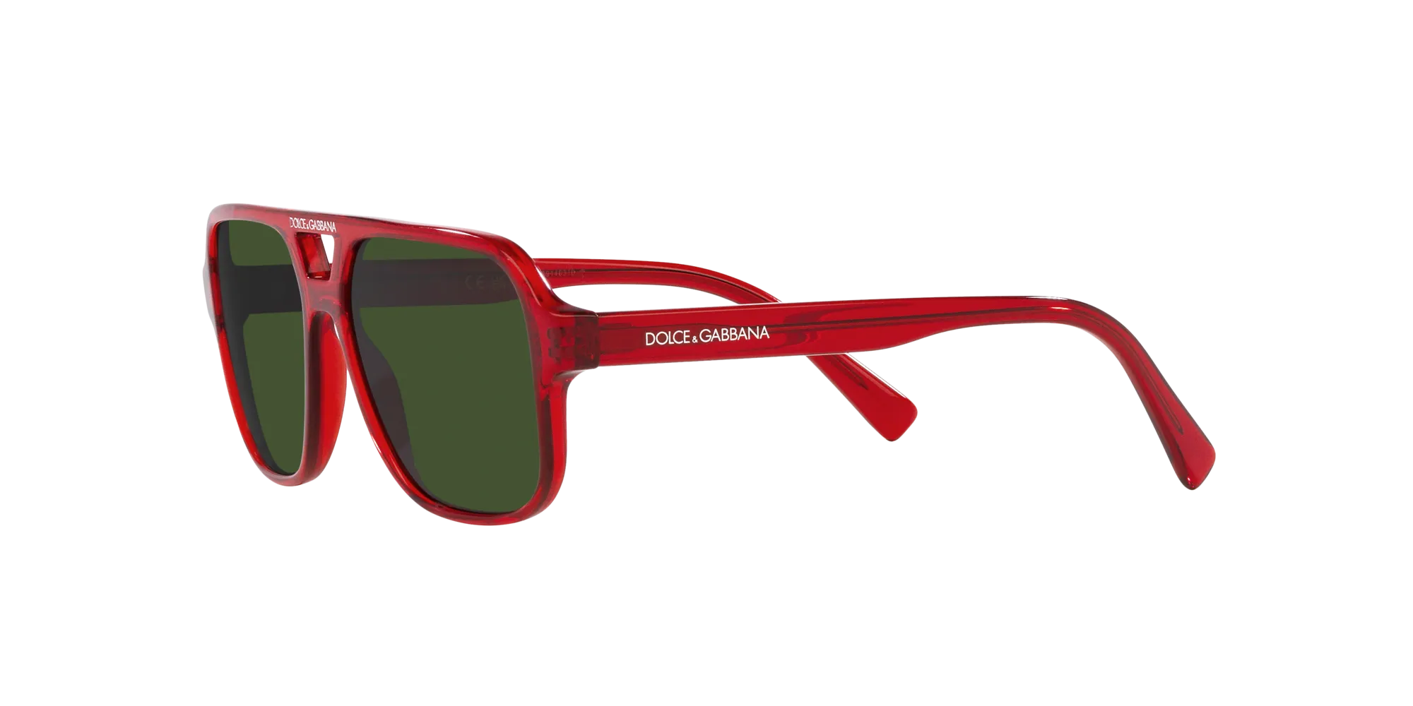 Dolce & Gabbana DX4003 340971 Occhiali da sole Acetato Rosso Verde Pilot Normale - immagine 4