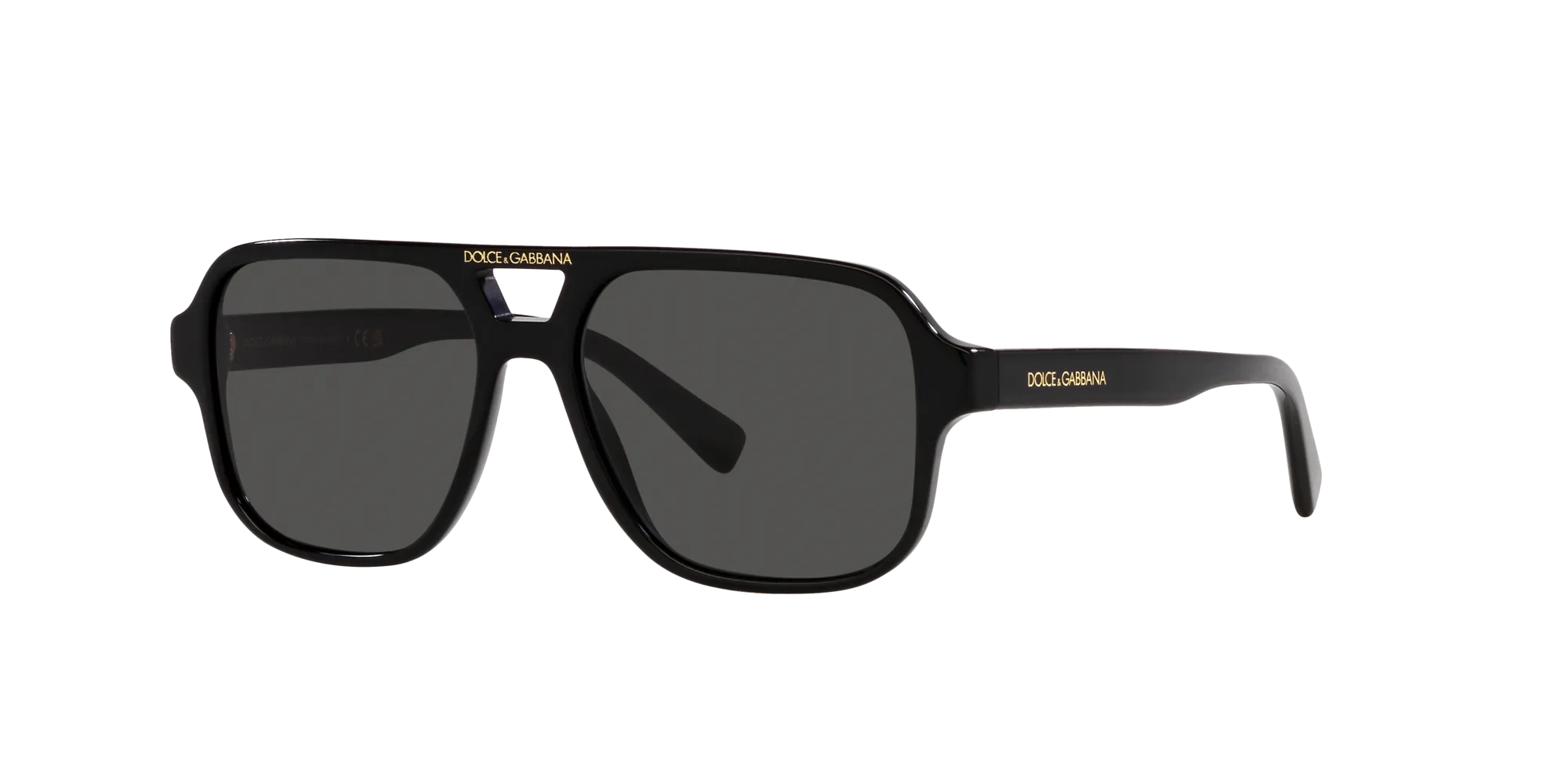 Dolce & Gabbana DX4003 335587 Occhiali da sole Acetato Nero Grigio Pilot Normale - immagine 3