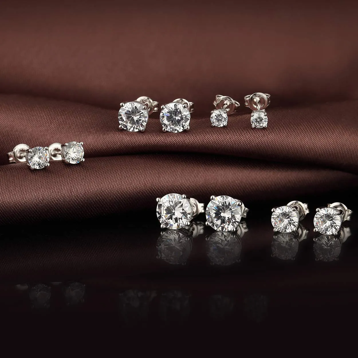 Orecchini Uomo Diamanti Argento 925 Donna Zirconi Diamante Orecchino Uomo Brillante Diamante Brillanti Orecchini 8mm - immagine 7