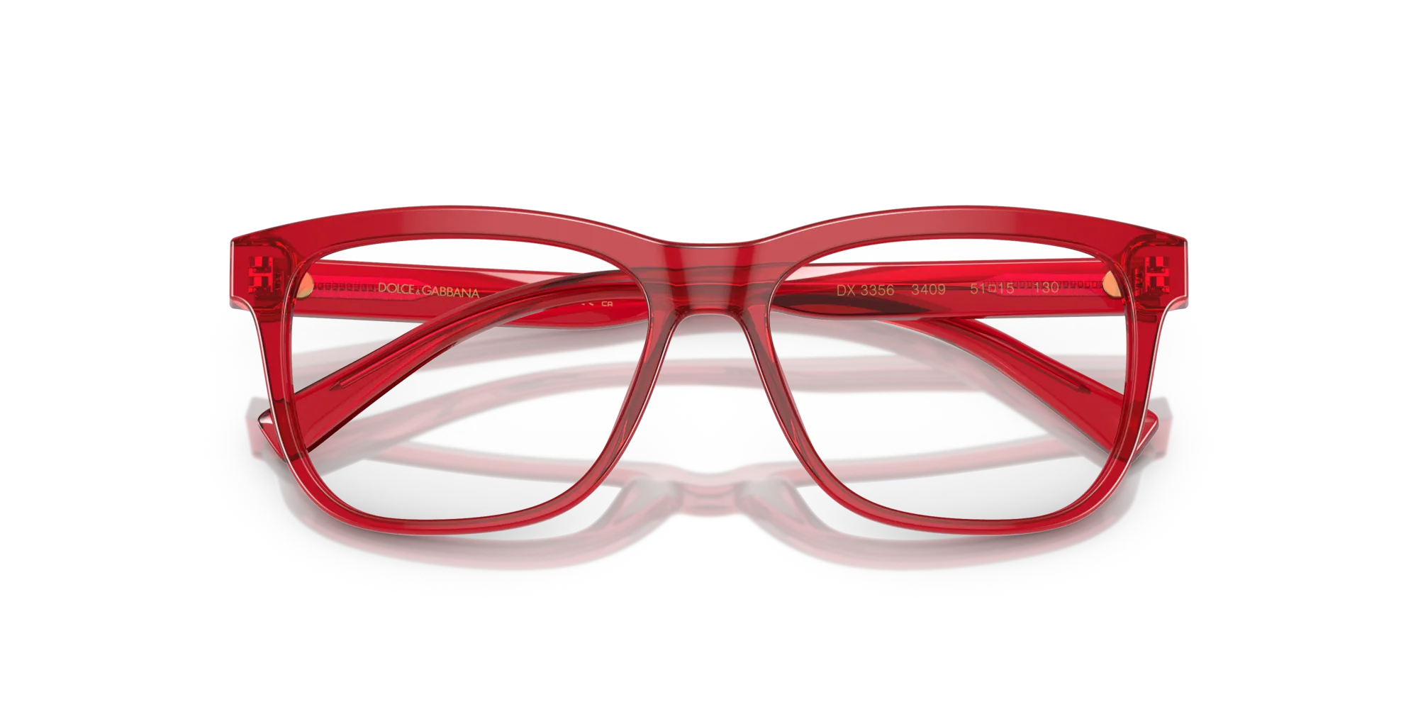 Dolce & Gabbana DX3356 3409 Montature da vista Acetato Rosso Squadrata Normale - immagine 2