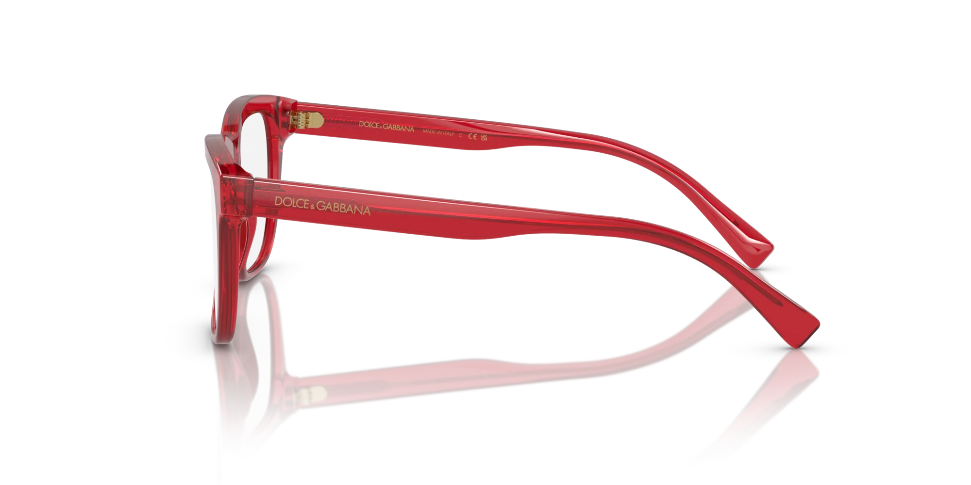 Dolce & Gabbana DX3356 3409 Montature da vista Acetato Rosso Squadrata Normale - immagine 4