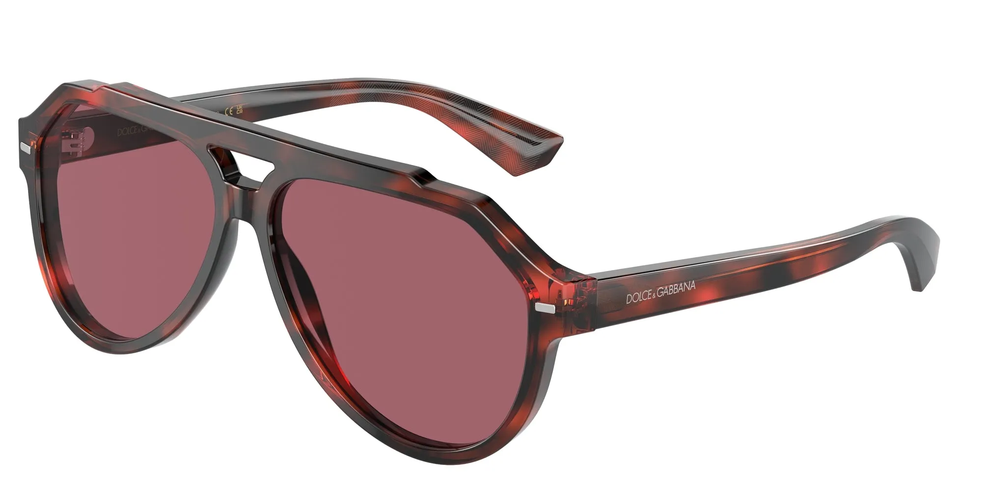 Dolce & Gabbana DG4452 335869 Occhiali da sole Acetato Tartaruga Viola Pilot Normale - immagine 1