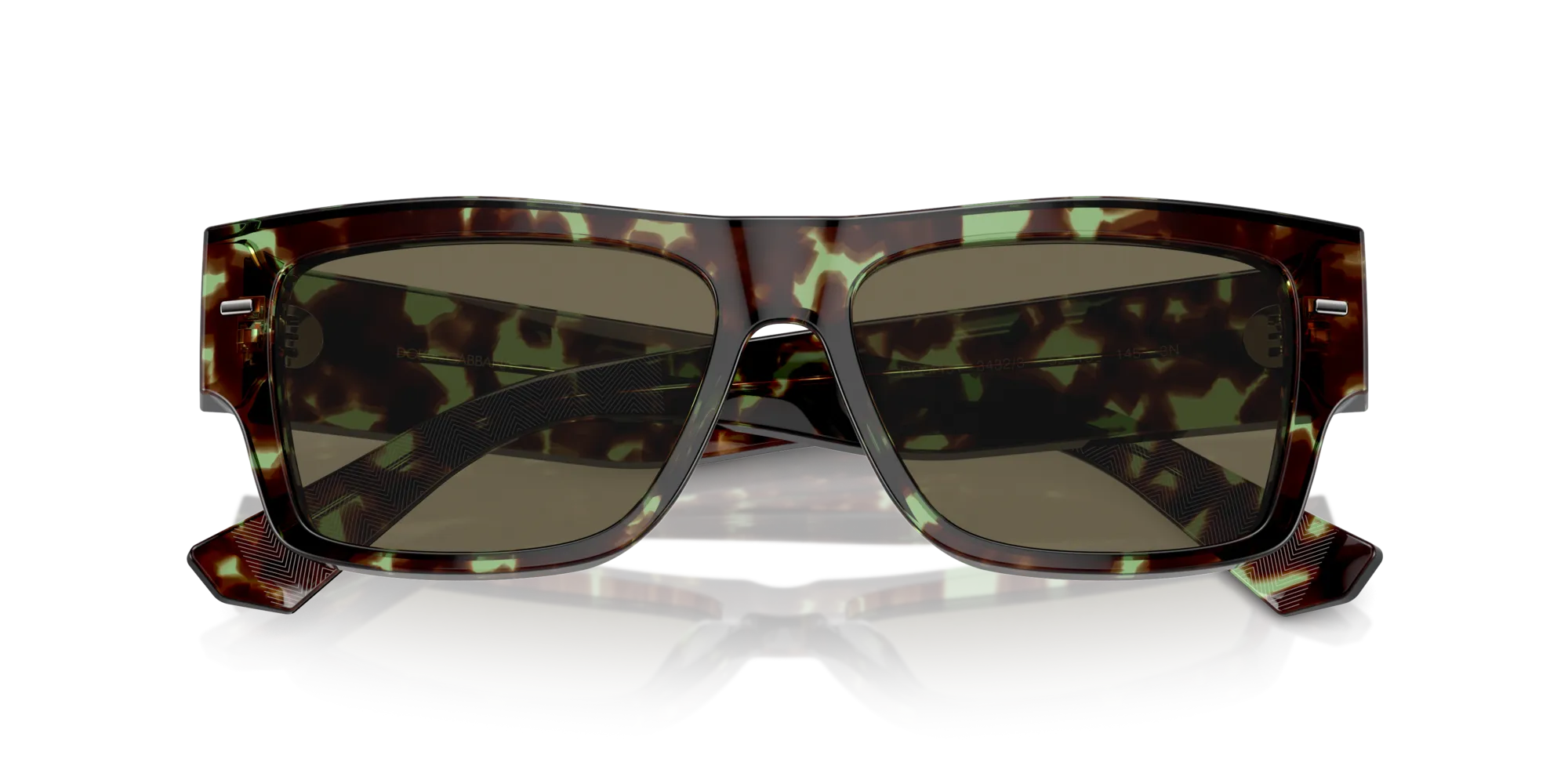 Dolce & Gabbana DG4451 3432/3 Occhiali da sole Acetato Marrone Marrone Squadrata Normale - immagine 2