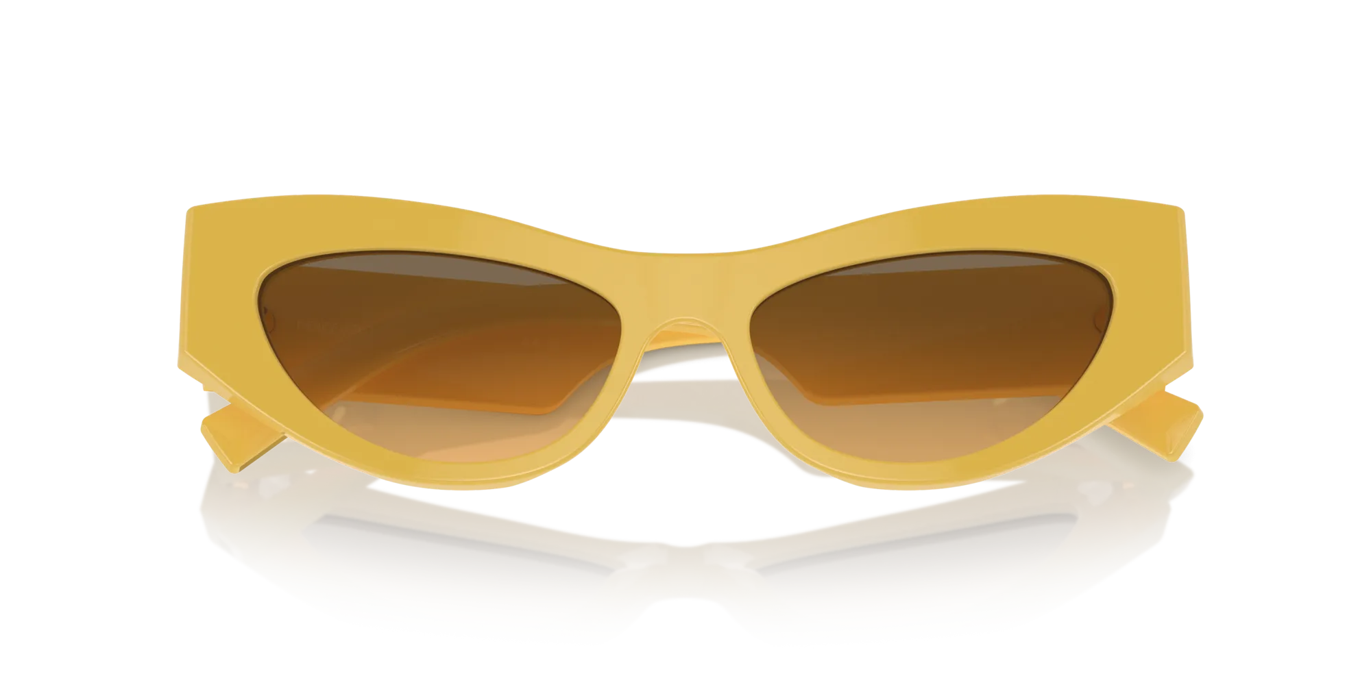 Dolce & Gabbana DG4450 333411 Occhiali da sole Acetato Giallo Grigio Cat Eye Normale Sfumato - immagine 2
