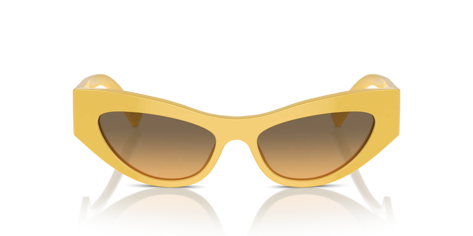 Dolce & Gabbana DG4450 333411 Occhiali da sole Acetato Giallo Grigio Cat Eye Normale Sfumato - immagine 3