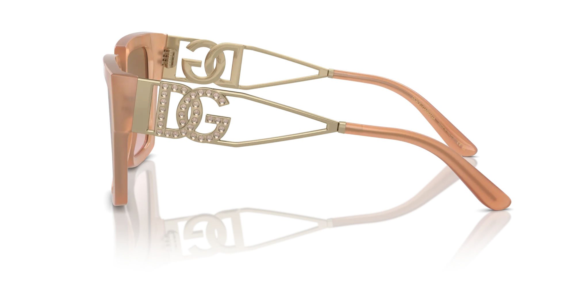 Dolce & Gabbana DG4446B 343611 Occhiali da sole Acetato Rosa Rosa Squadrata Normale Sfumato - immagine 4