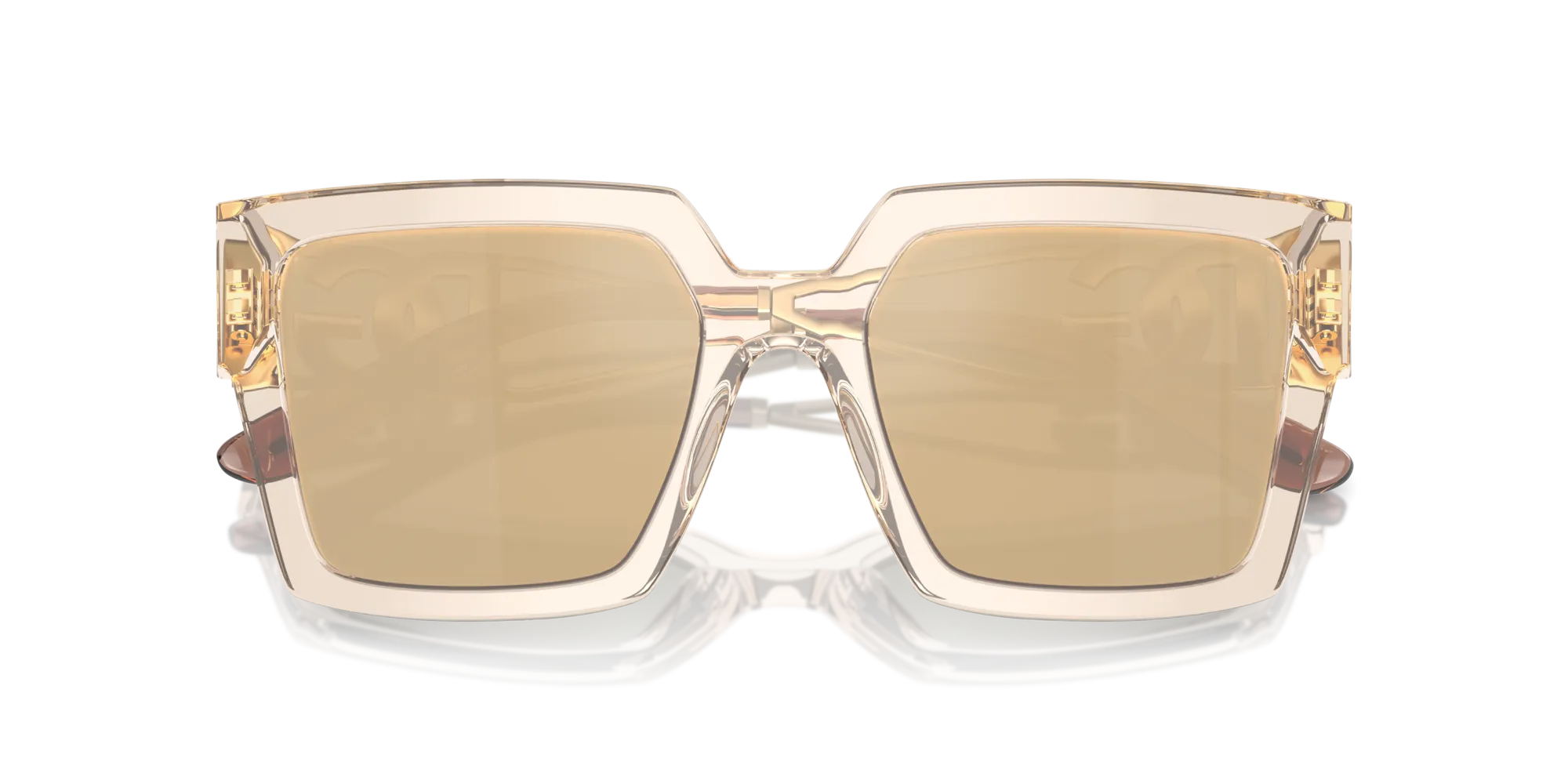 Dolce & Gabbana DG4446B 343203 Occhiali da sole Acetato Marrone Giallo Squadrata Normale - immagine 2