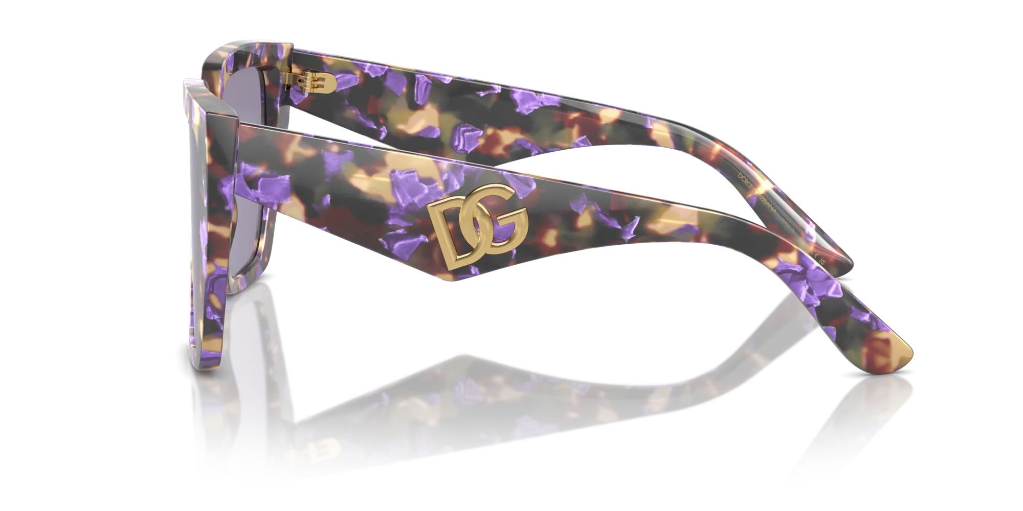 Dolce & Gabbana DG4438 3439/1 Occhiali da sole Acetato Blu Grigio Squadrata Normale - immagine 4