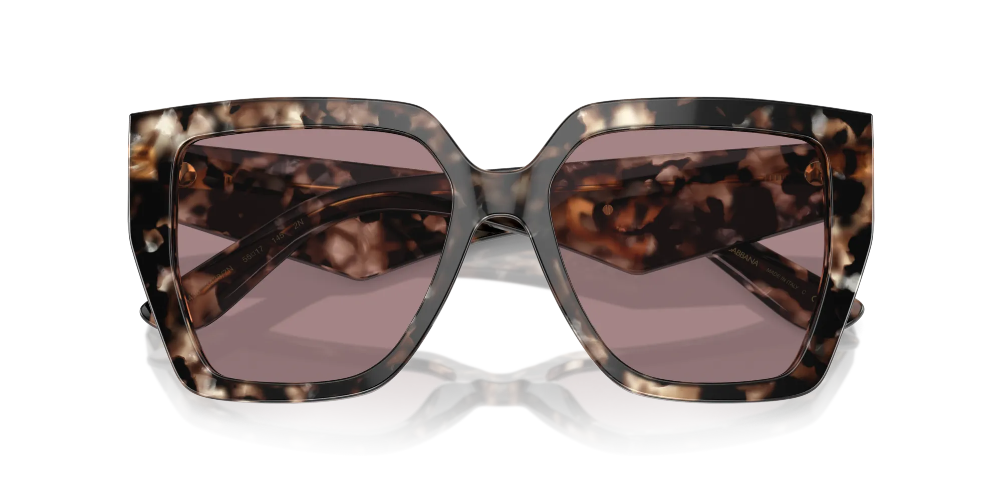 Dolce & Gabbana DG4438 34387N Occhiali da sole Acetato Marrone Marrone Squadrata Normale - immagine 2