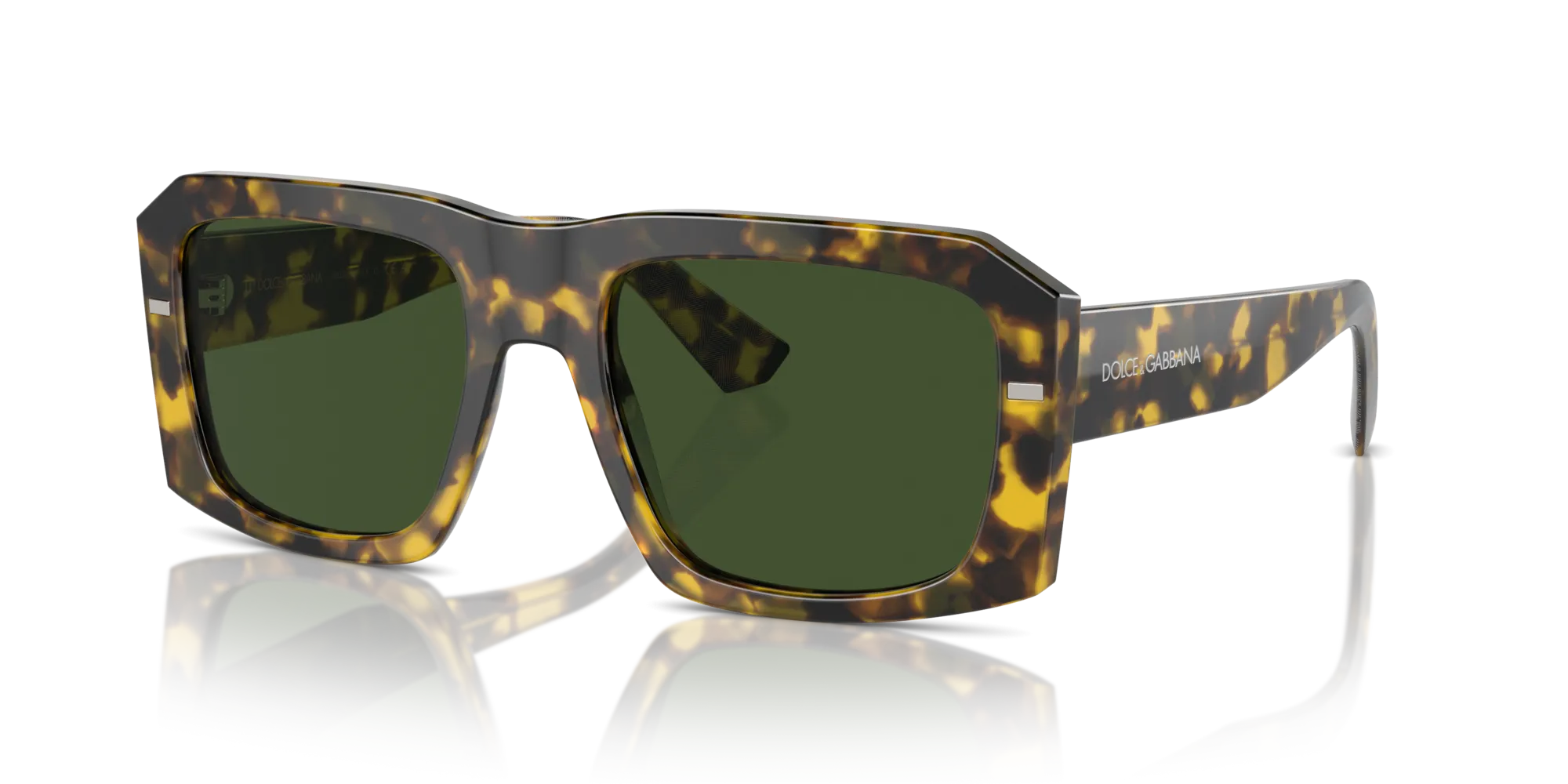 Dolce & Gabbana DG4430 343371 Occhiali da sole Acetato Tartaruga Verde Squadrata Normale - immagine 4
