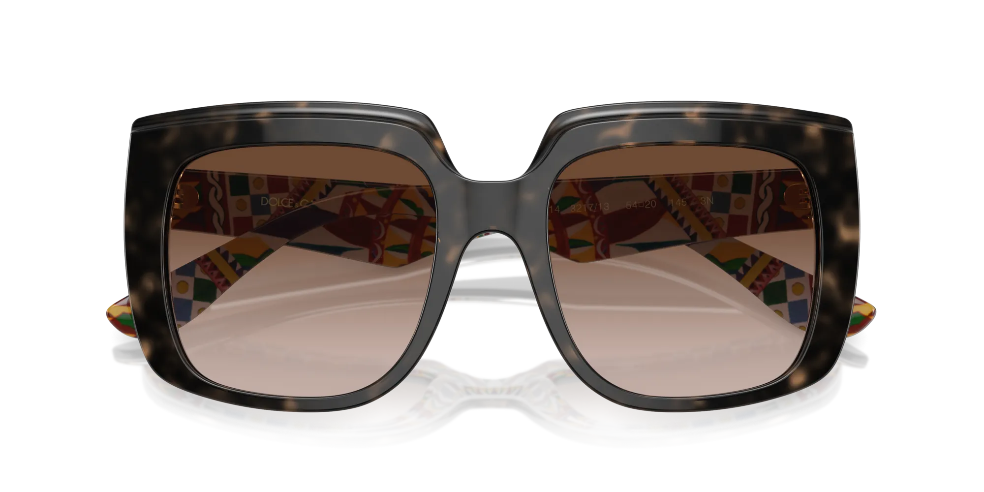 Dolce & Gabbana DG4414 321713 Occhiali da sole Acetato Tartaruga Marrone Squadrata Normale Sfumato - immagine 2