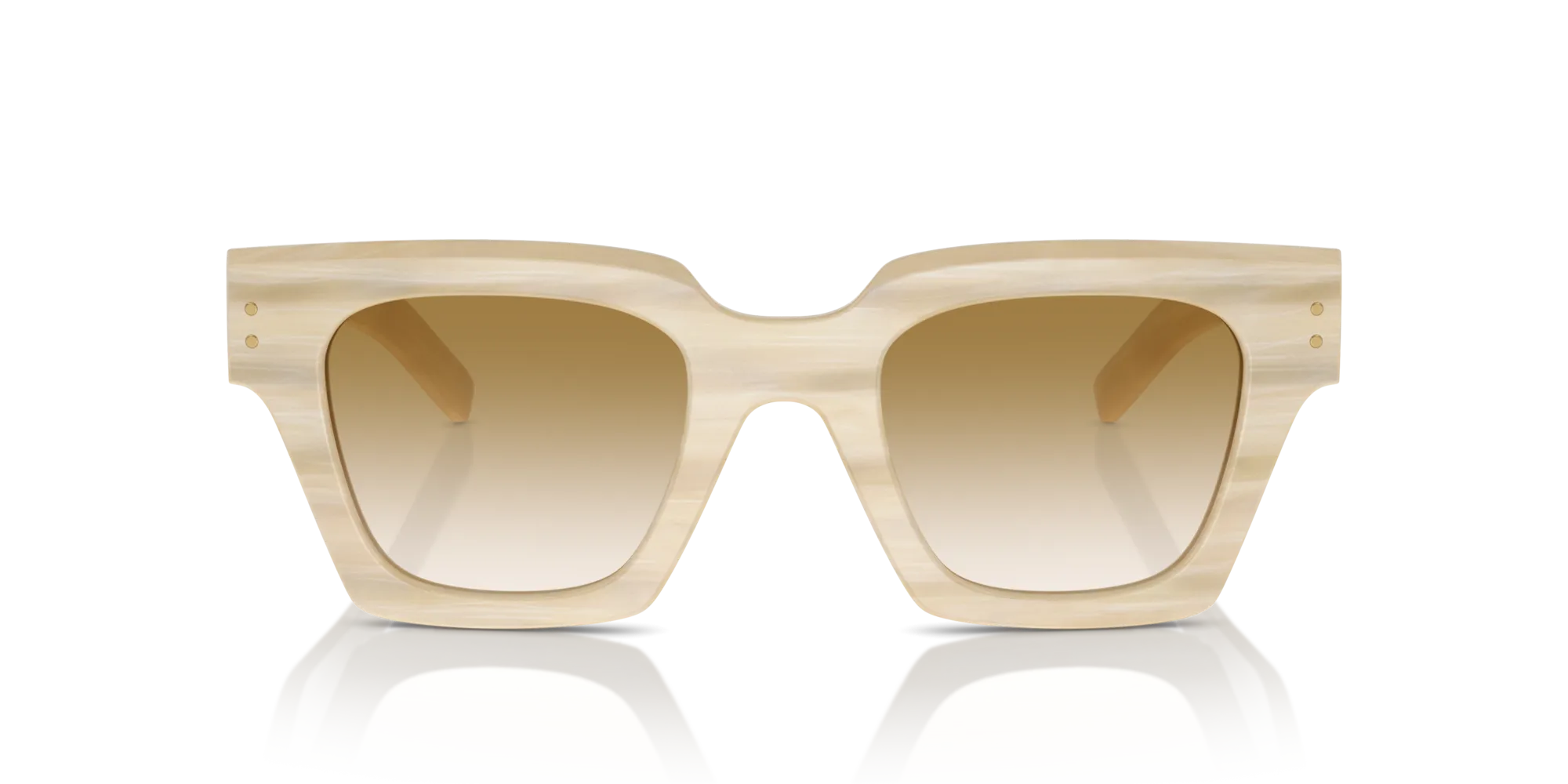 Dolce & Gabbana DG4413 343013 Occhiali da sole Acetato Marrone Marrone Squadrata Normale Sfumato - immagine 3