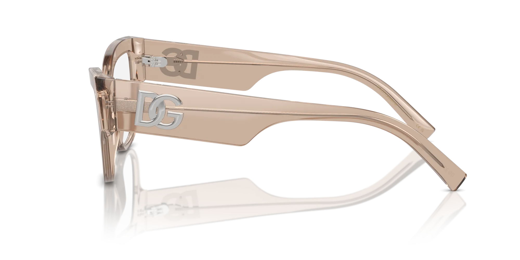 Dolce & Gabbana DG3378 3432 Montature da vista Acetato Marrone Trasparente Cat Eye Normale - immagine 4