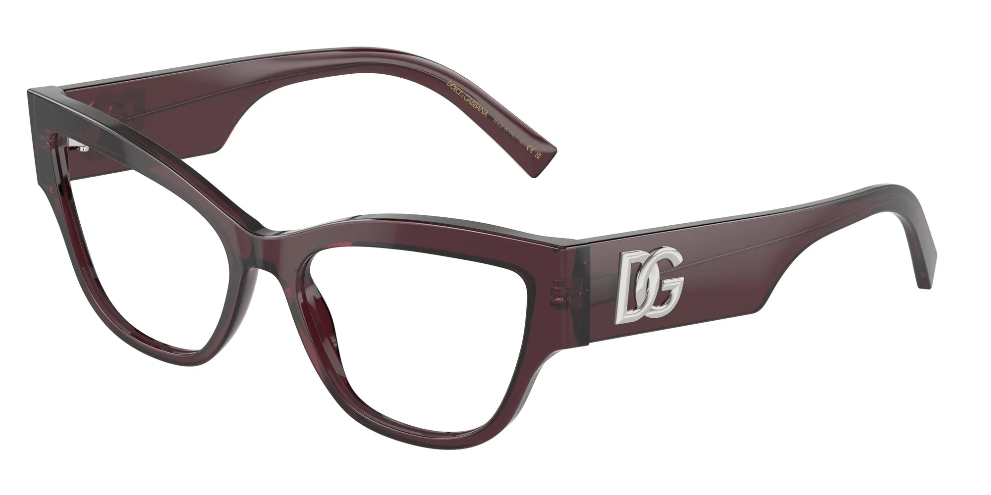 Dolce & Gabbana DG3378 3045 Montature da vista Acetato Viola Trasparente Cat Eye Normale - immagine 1