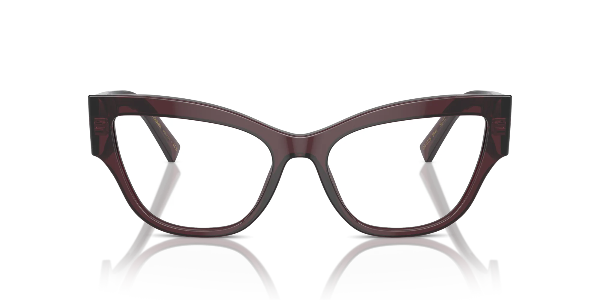 Dolce & Gabbana DG3378 3045 Montature da vista Acetato Viola Trasparente Cat Eye Normale - immagine 3